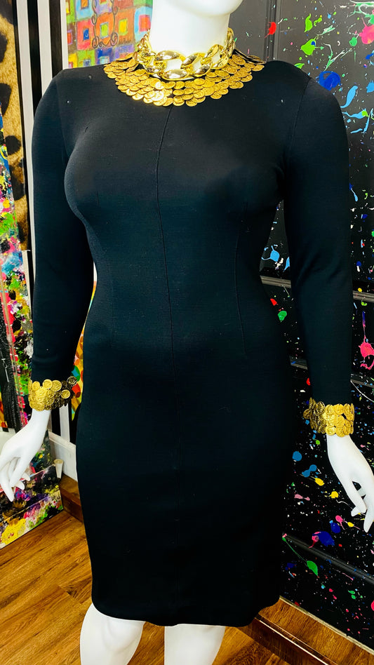 Vintage Wool Coin Dress- Has Stretch(14)