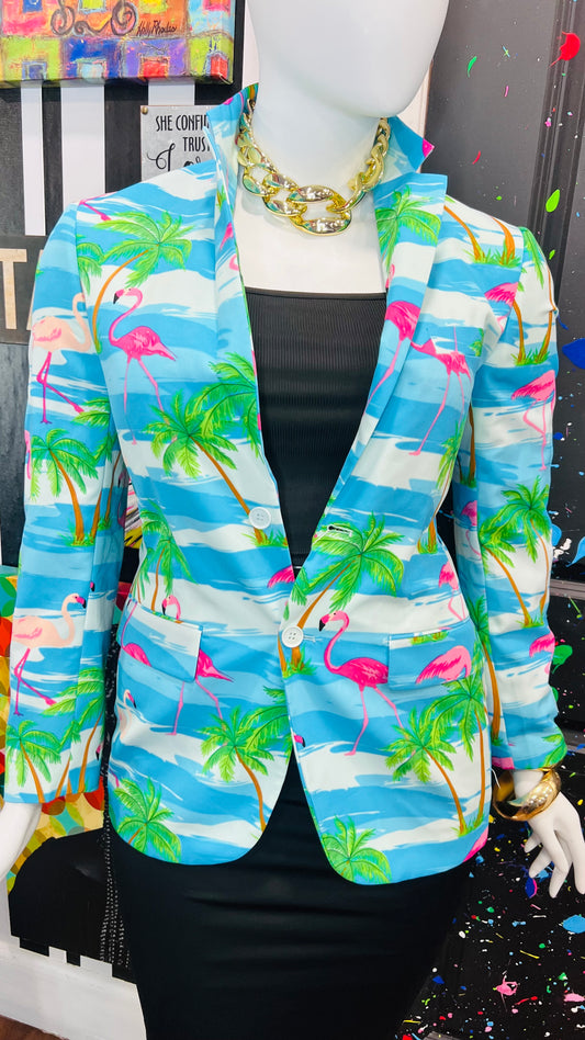 Tropical Flamingo Blazer (12)