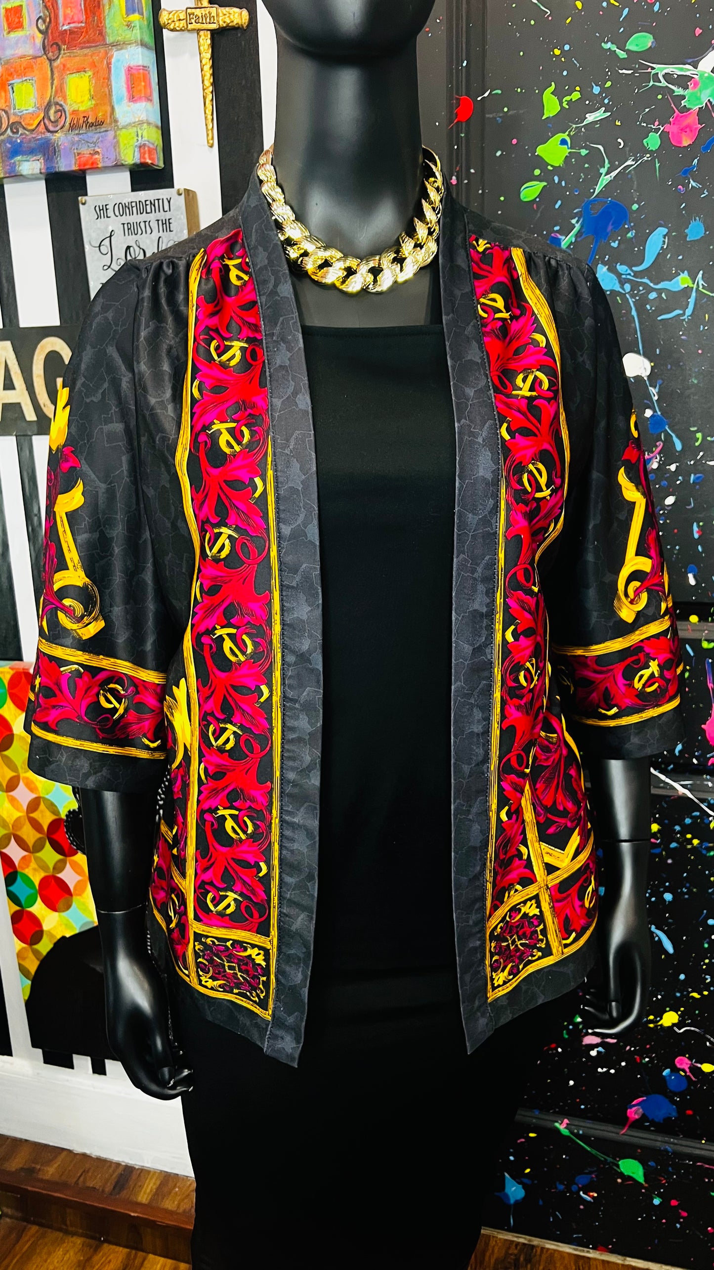 Vintage Blouse w/ Attached Duster (24)