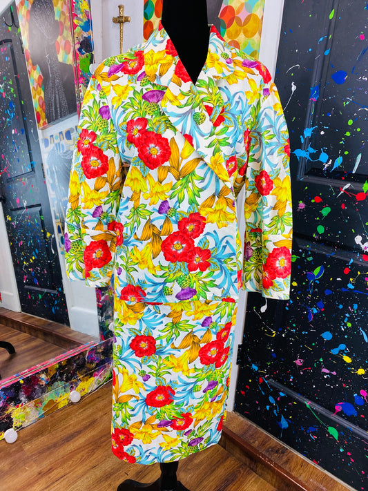 Vintage Floral 2 piece skirt set