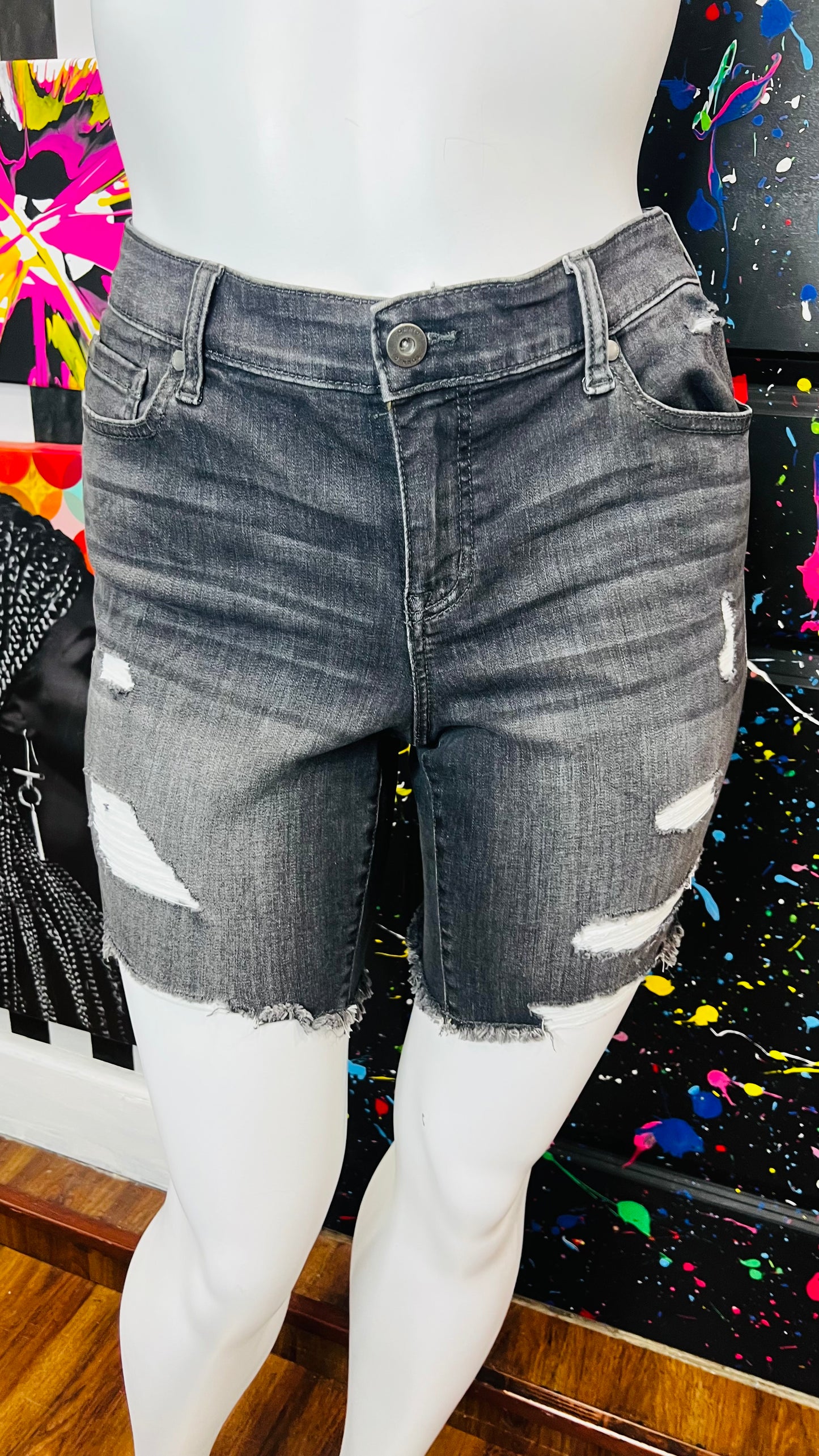 Torrid Distressed Denim Shorts (18)