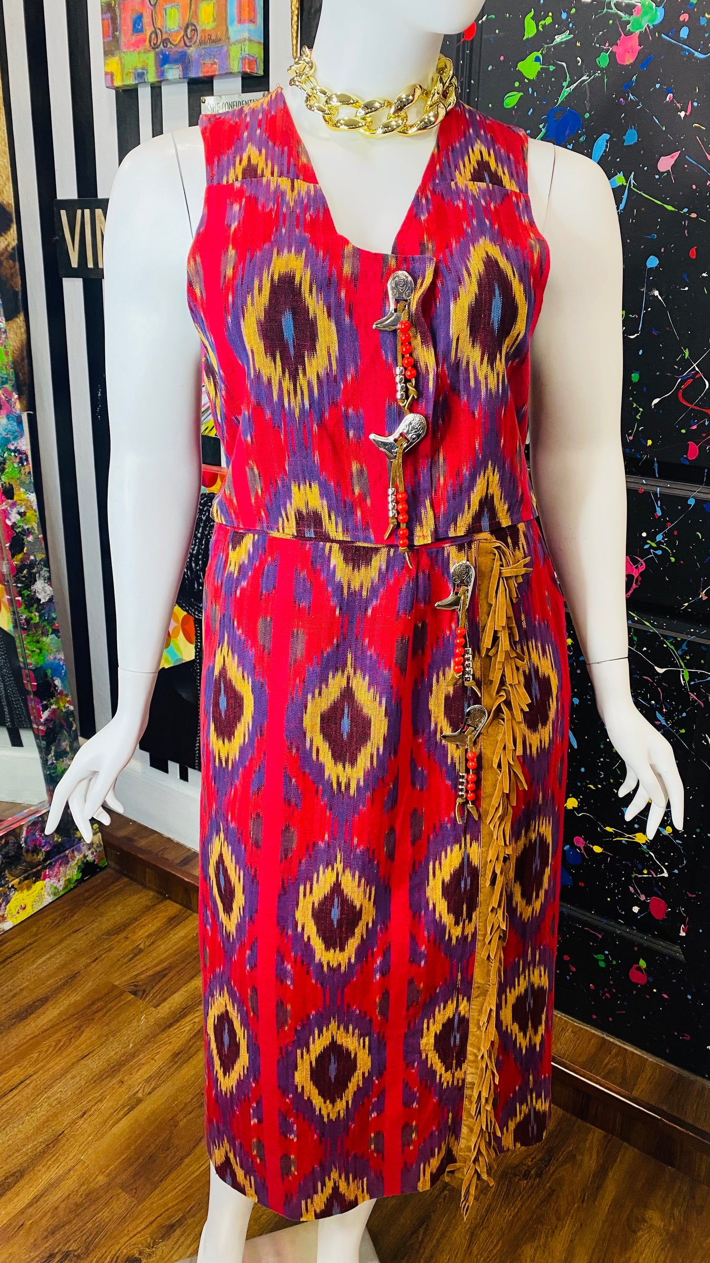 Vintage Fringe Tribal Print Set (12)