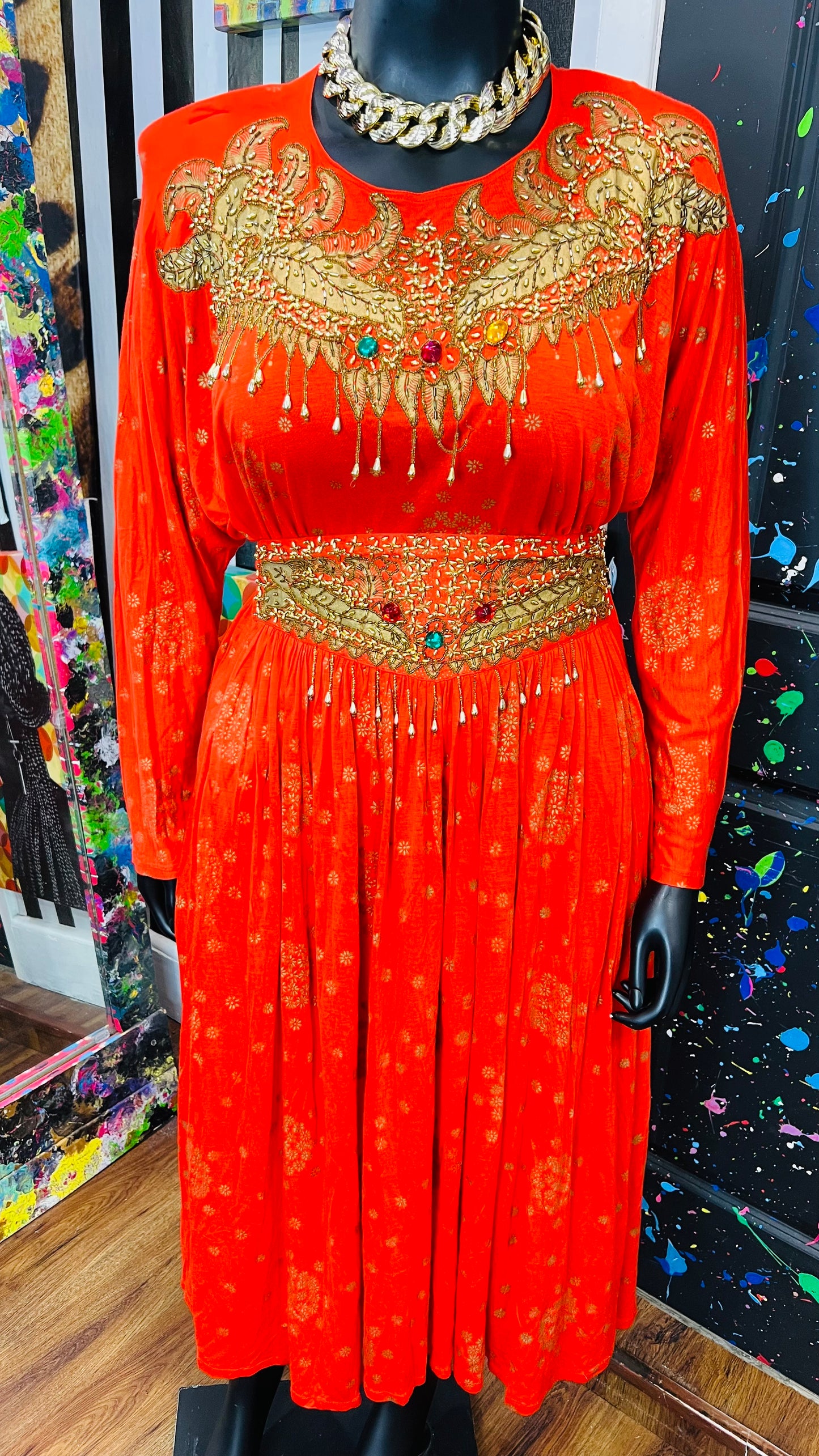 Vintage Beaded & Jewel Skirt Set (16)