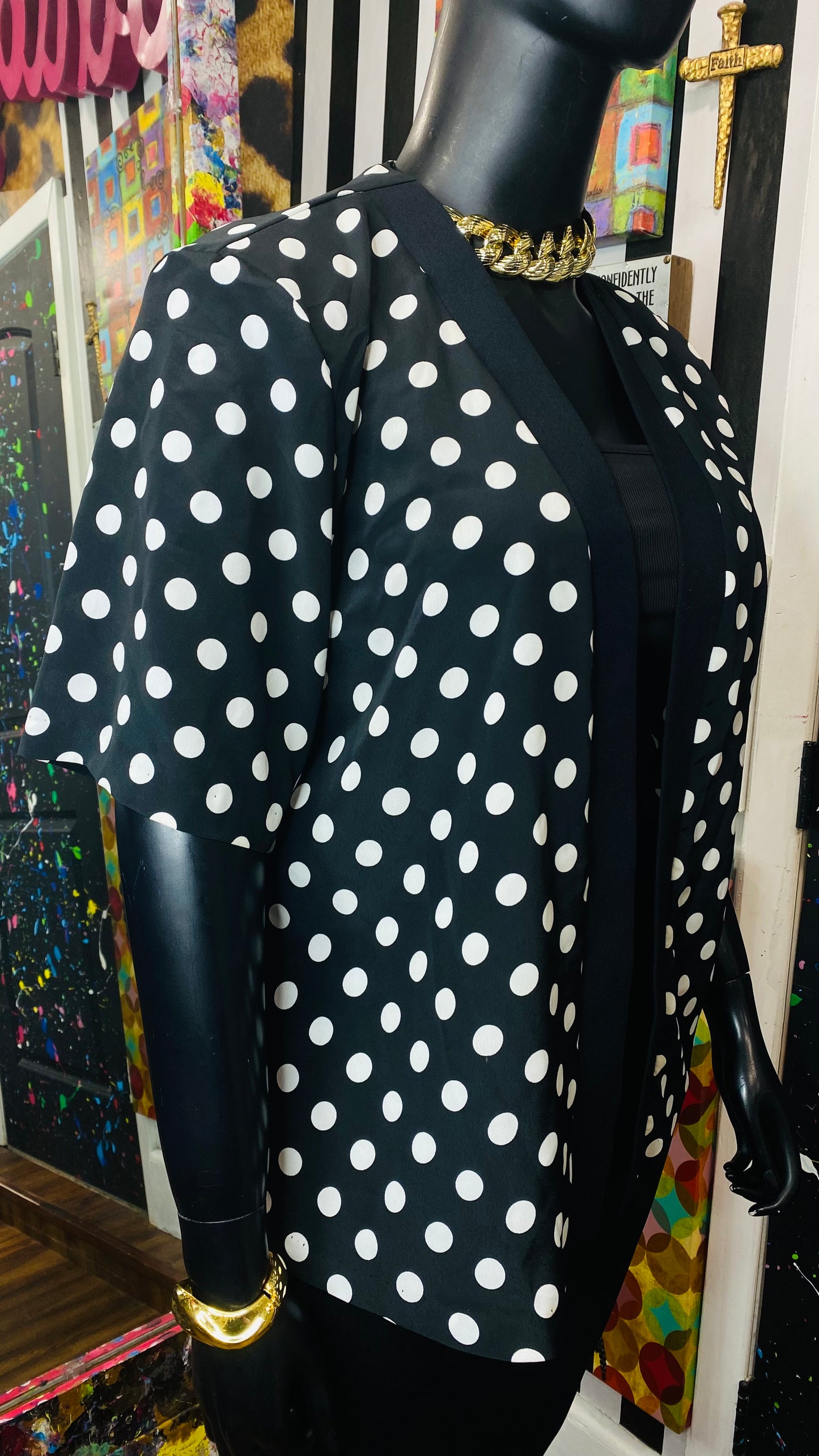 Vintage Polka Dot Short Duster (16)