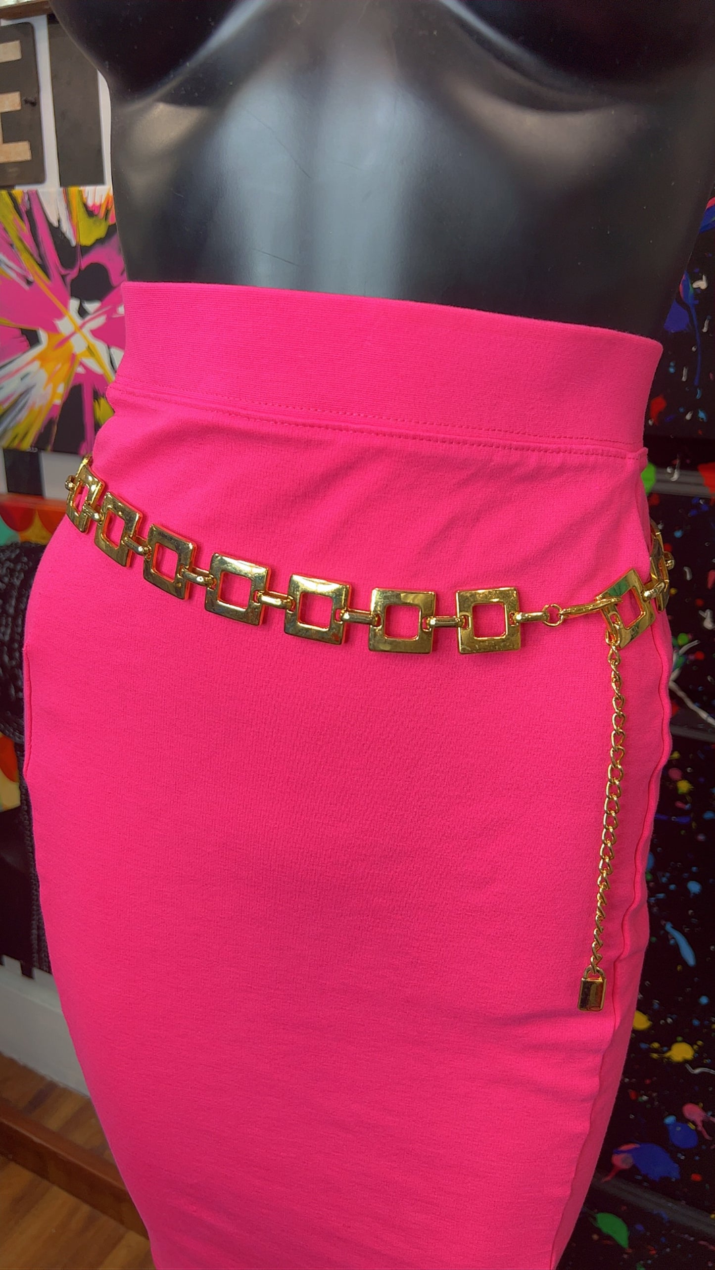 Vintage Gold ‘Boxy’ Chain Belt