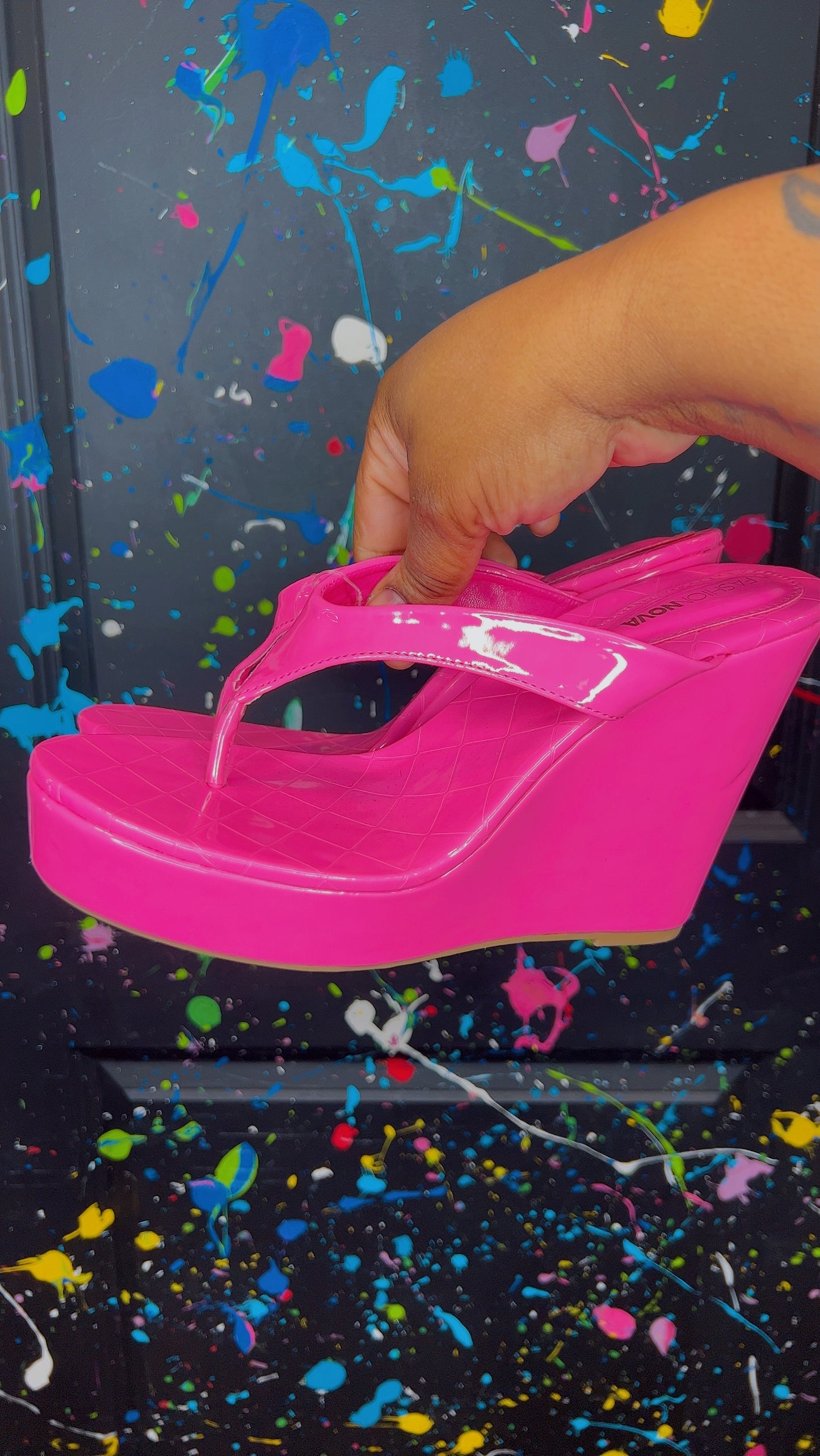 Pink Never Worn Thong Platforms (11)