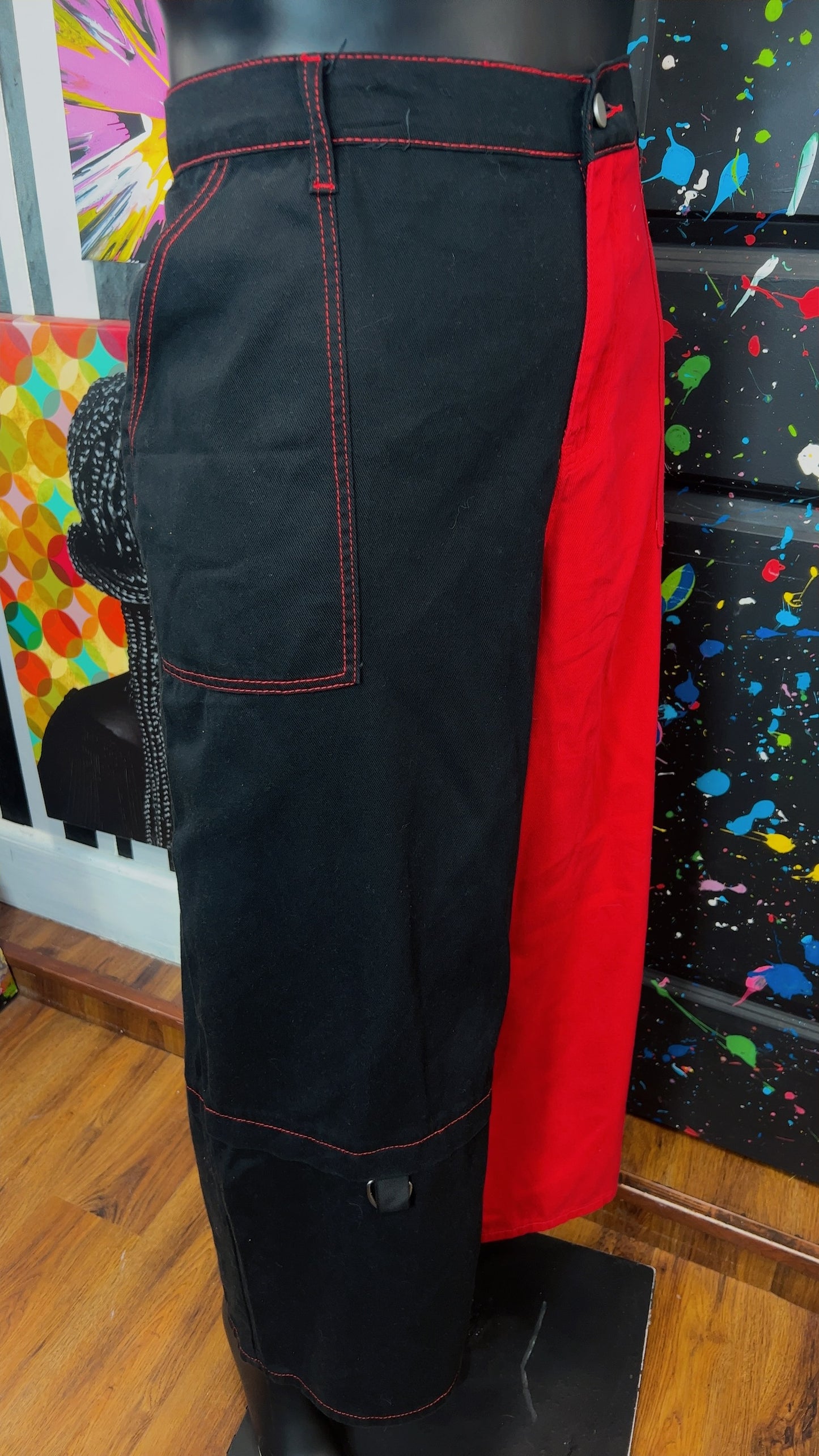 Colorblock Wide Leg Jeans (22)