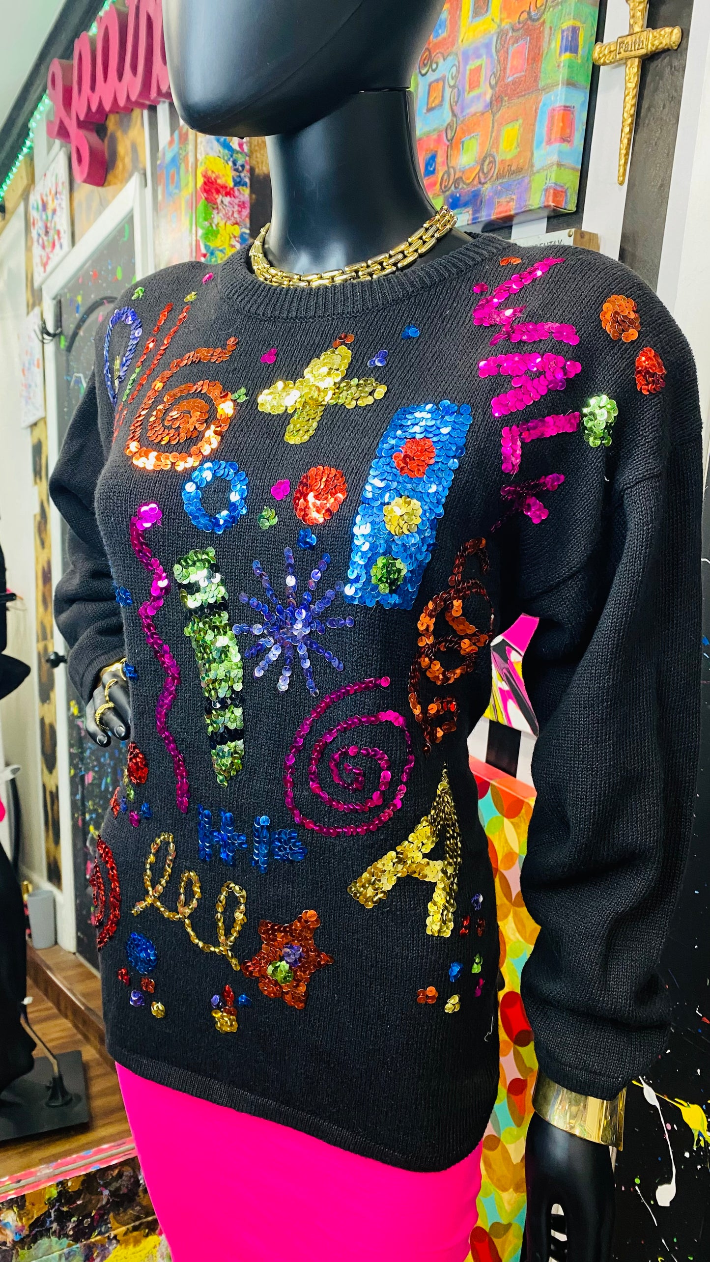 Vintage Sequin Sweater (14)