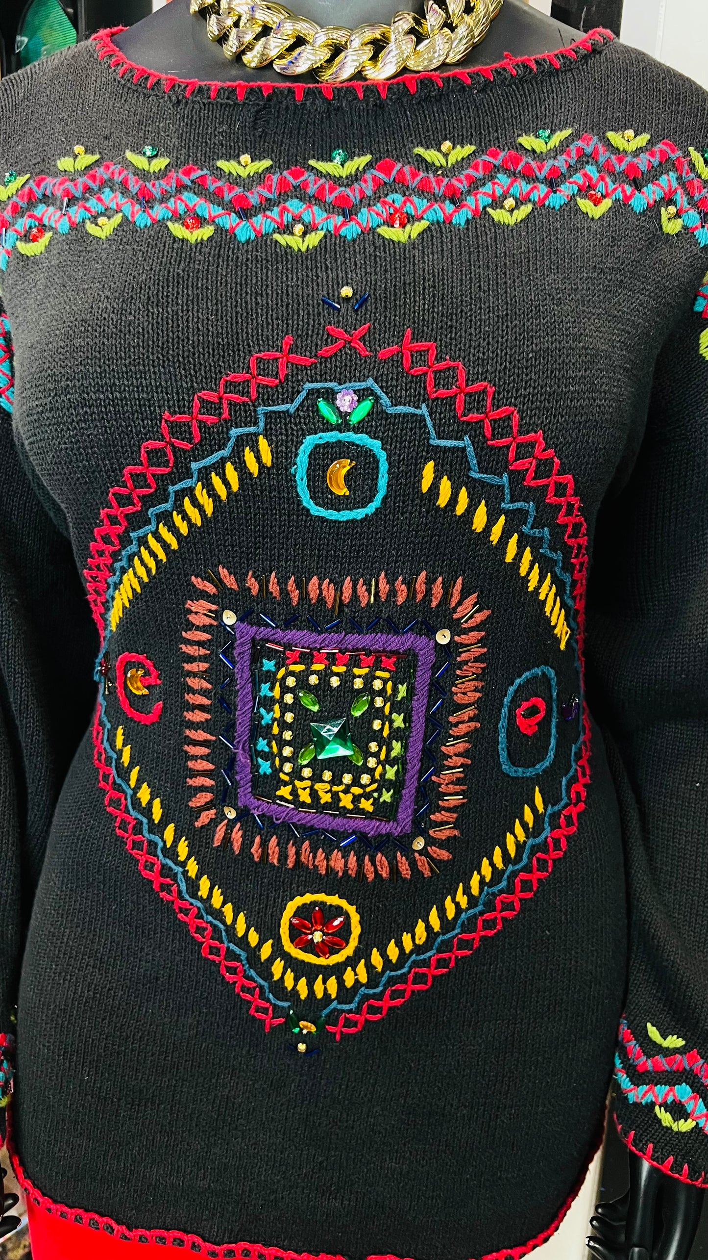 Vintage Carole Little Knitted Sweater (22)