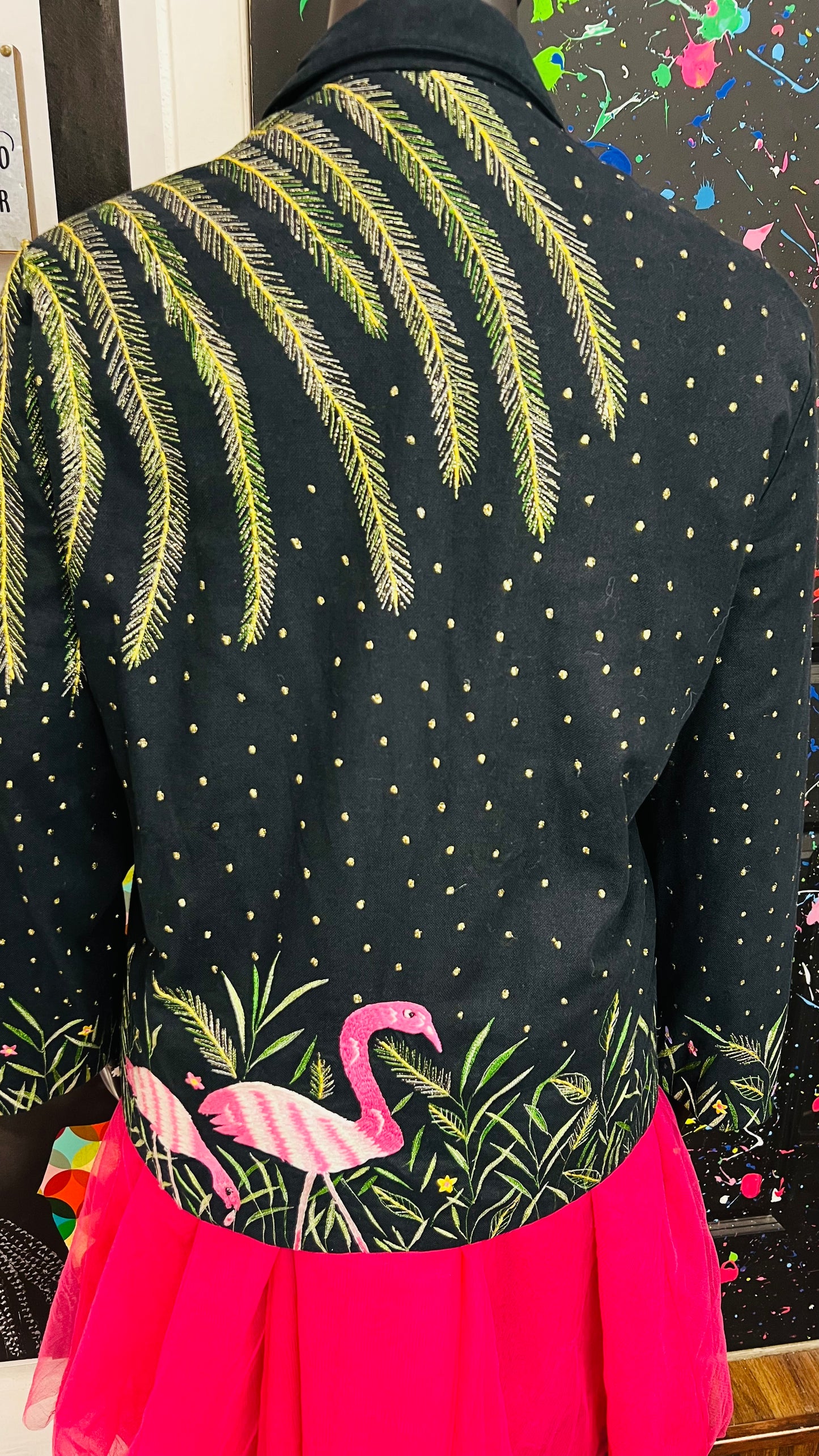Vintage Flamingo Shimmer Blazer (24)
