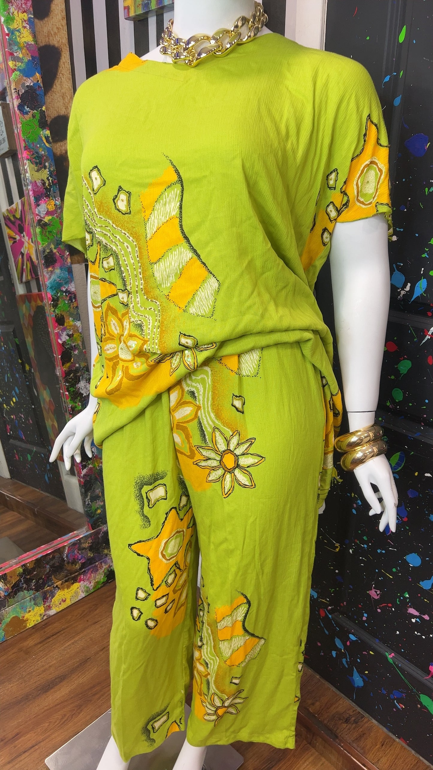 Vintage Traditional African Pants Set- Deadstock New never Worn (