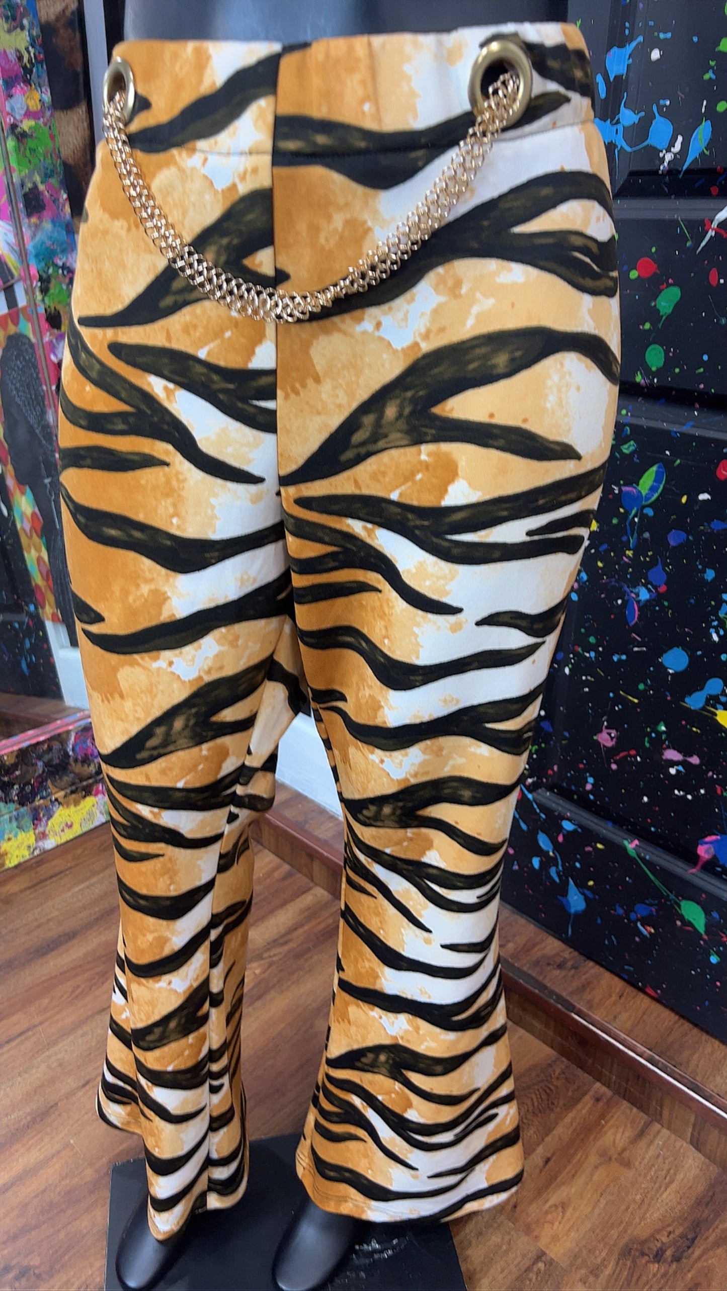 Animal Print Flare Leg Pants -New w/Tags (20)