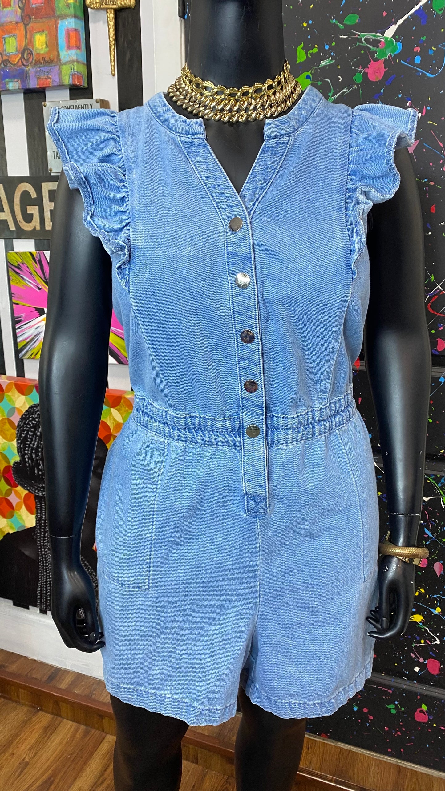 Denim Shorts Romper (20)