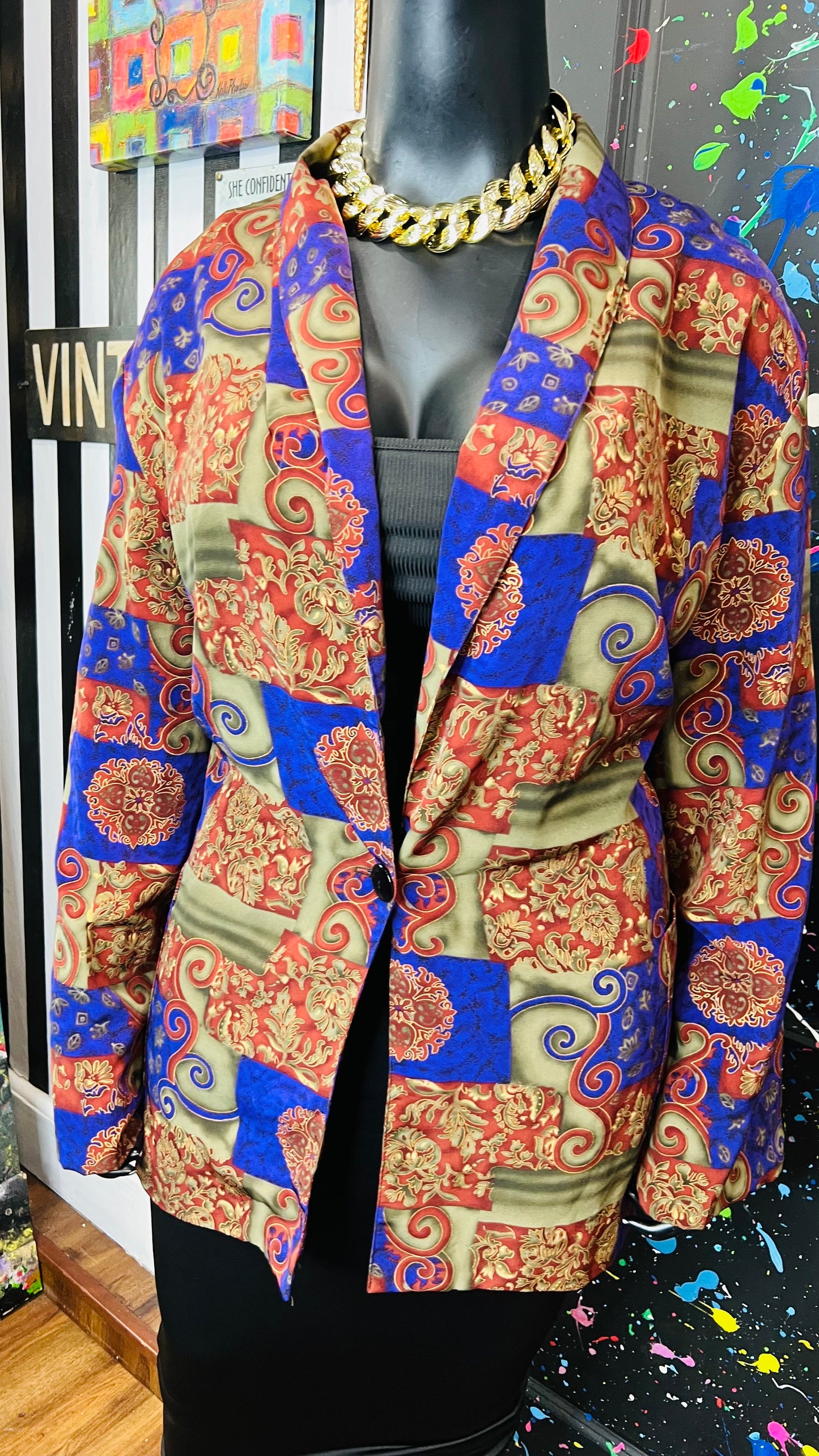 Vintage Purple & Brown Blazer (26/28)
