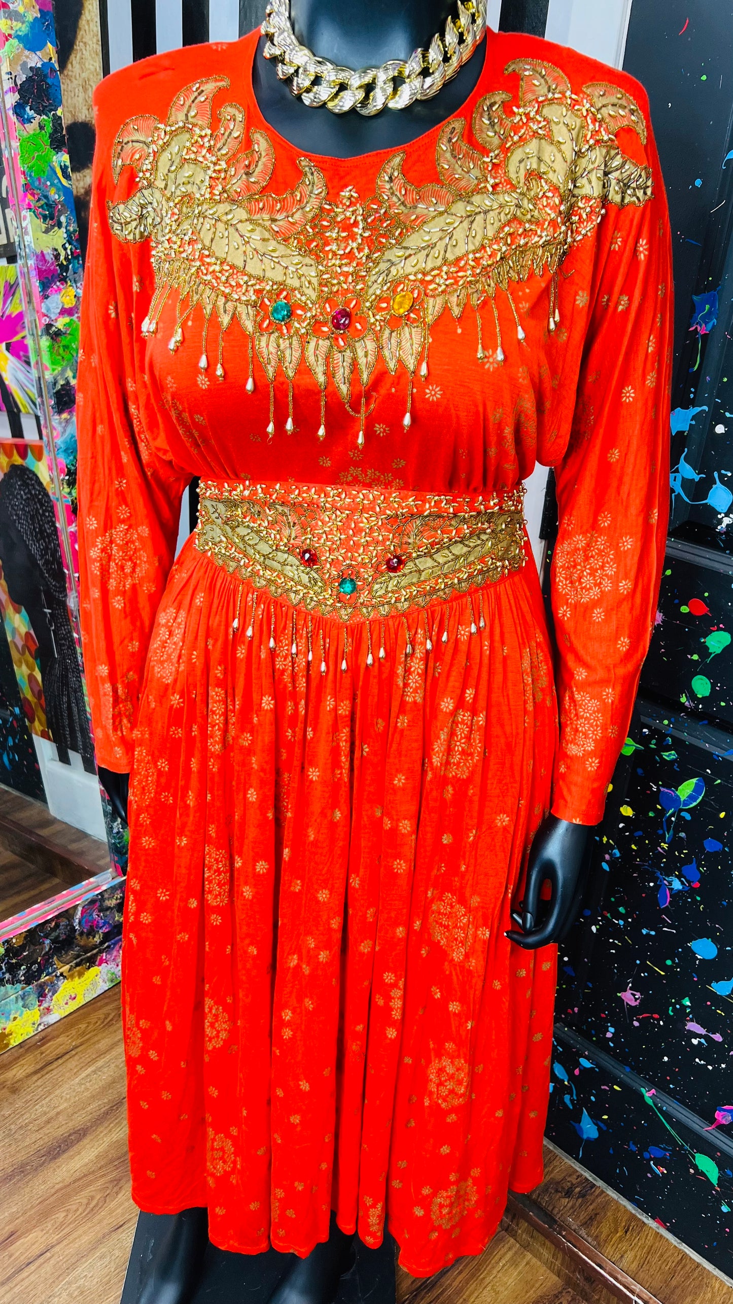 Vintage Beaded & Jewel Skirt Set (16)