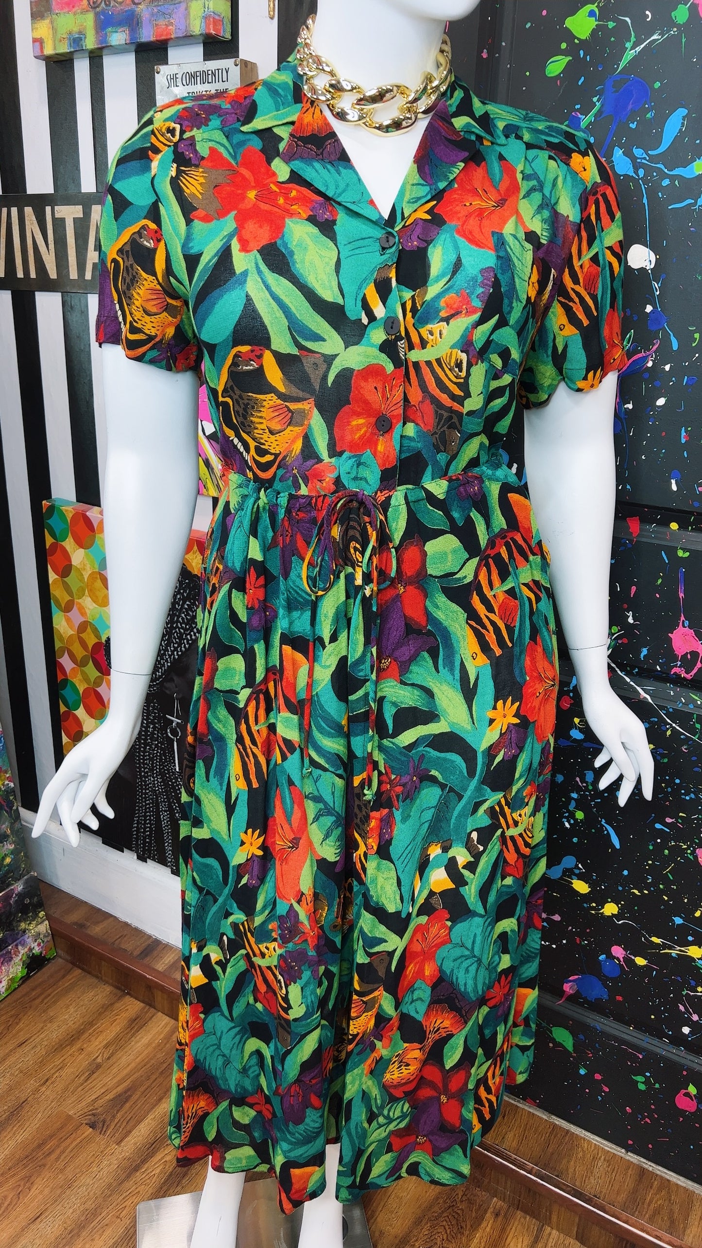 Vintage Carole Little Tropical Skirt Set (14/16)