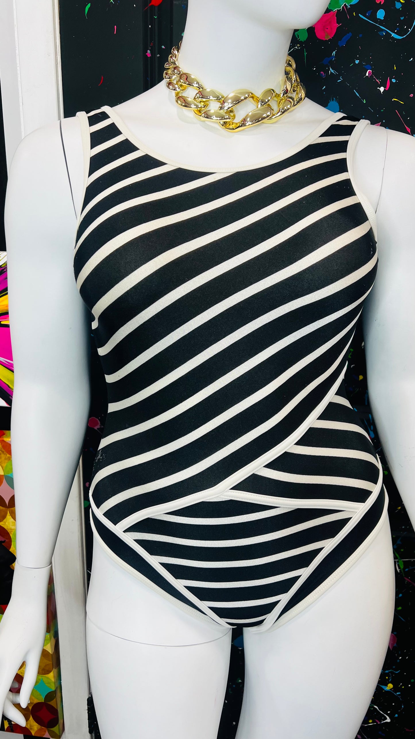 Vintage Black & White Swimsuit (12)