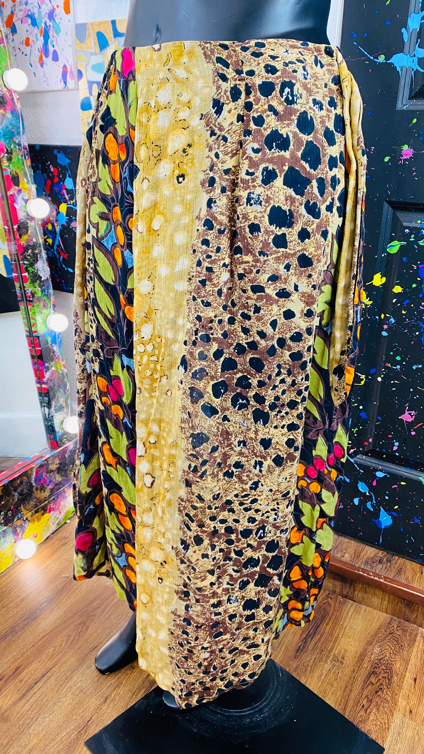 Vintage Floral Wrap Skirt