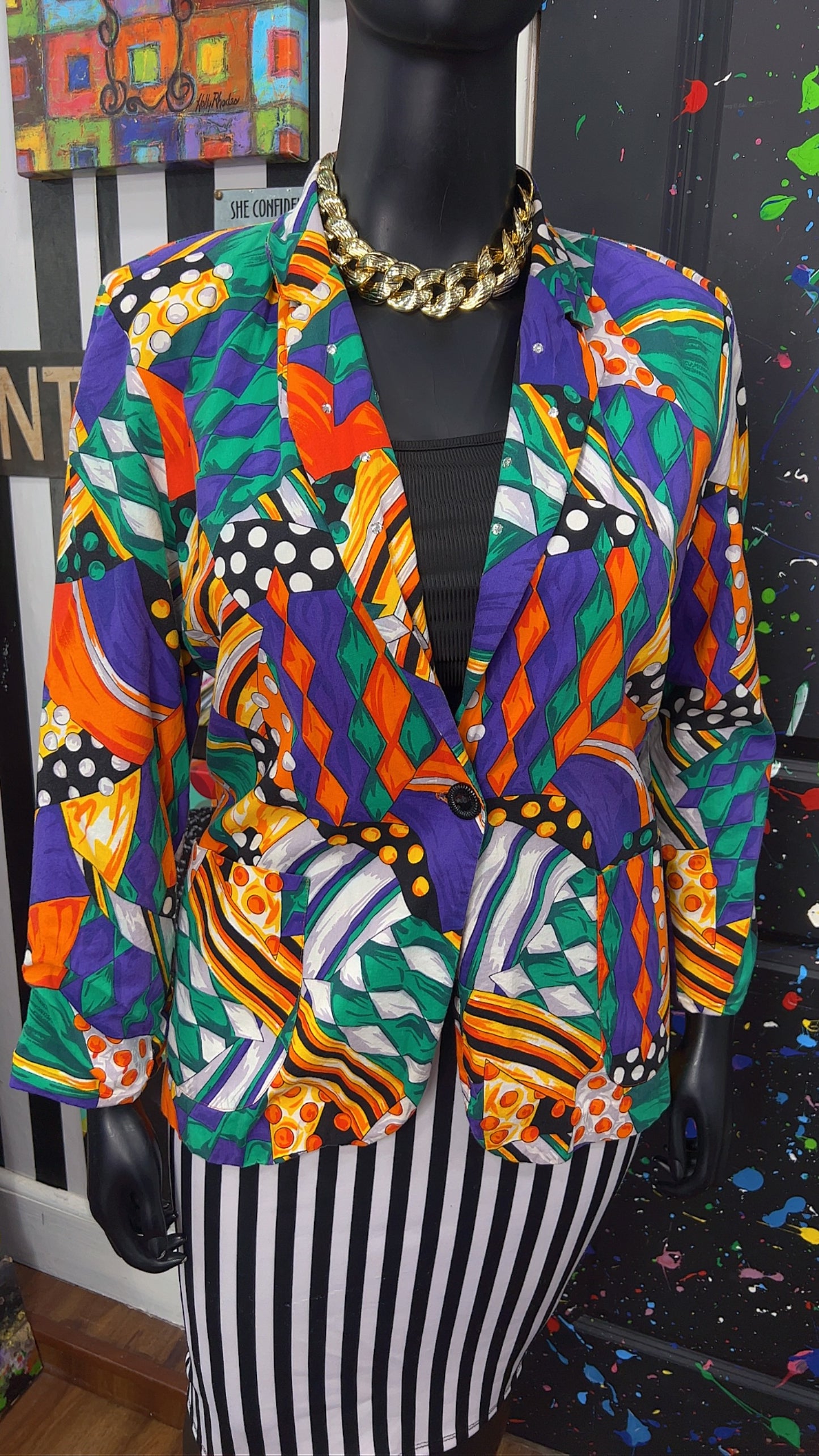 Vintage Abstract 90’s Blazer (14)