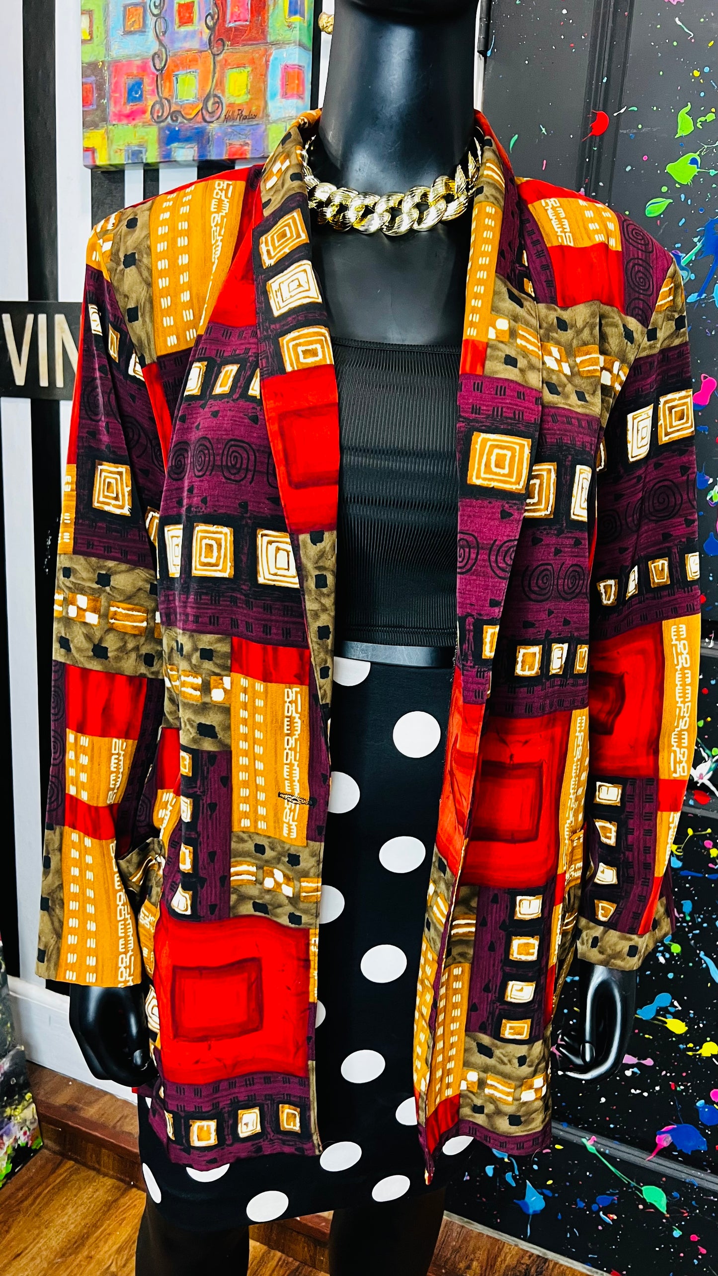 Vintage Abstract Blazer (24/26)