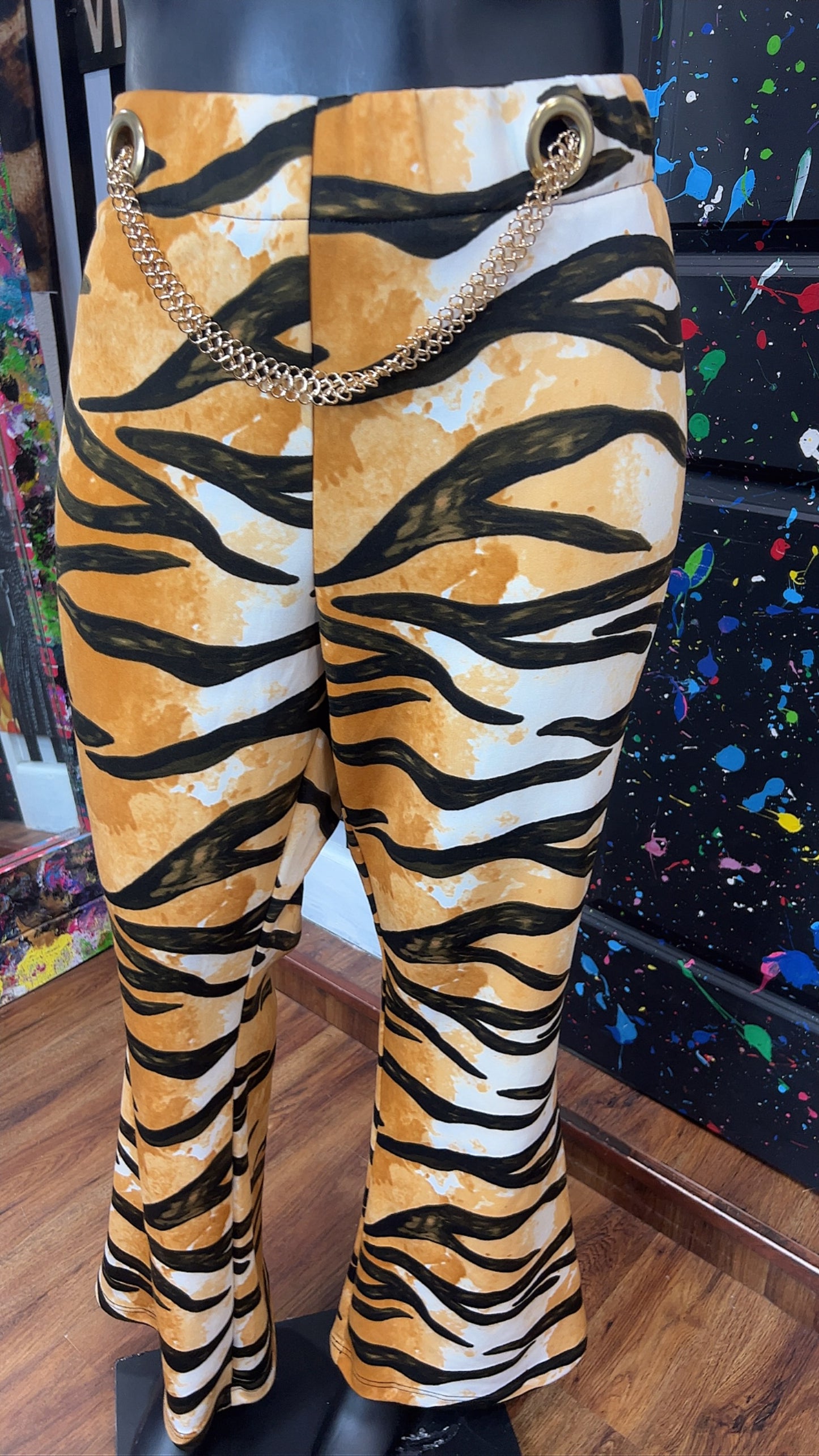 Animal Print Flare Leg Pants -New w/Tags (20)
