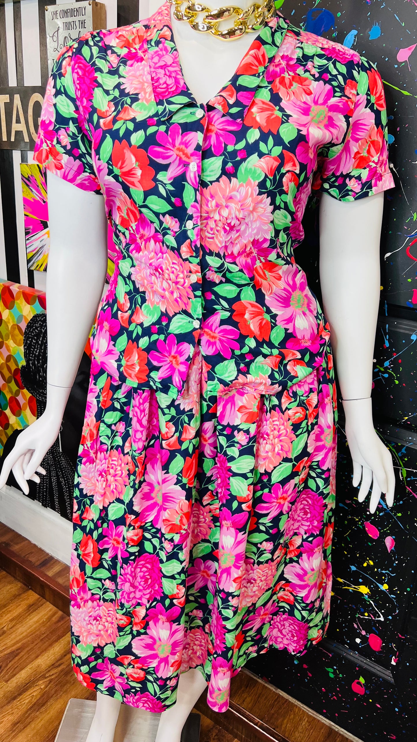 Vintage Floral Skirt Set (14)