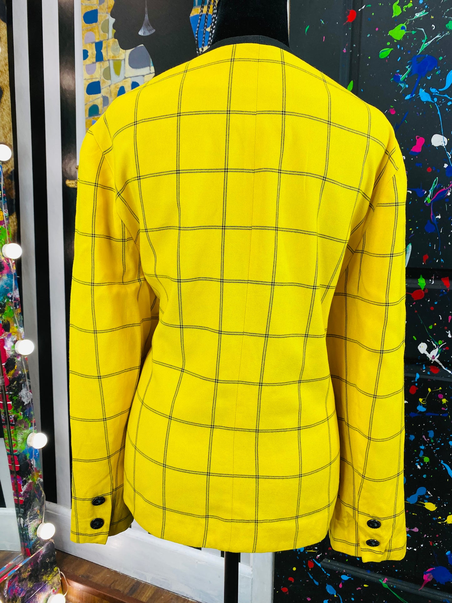 Vintage Black and Yellow Blazer