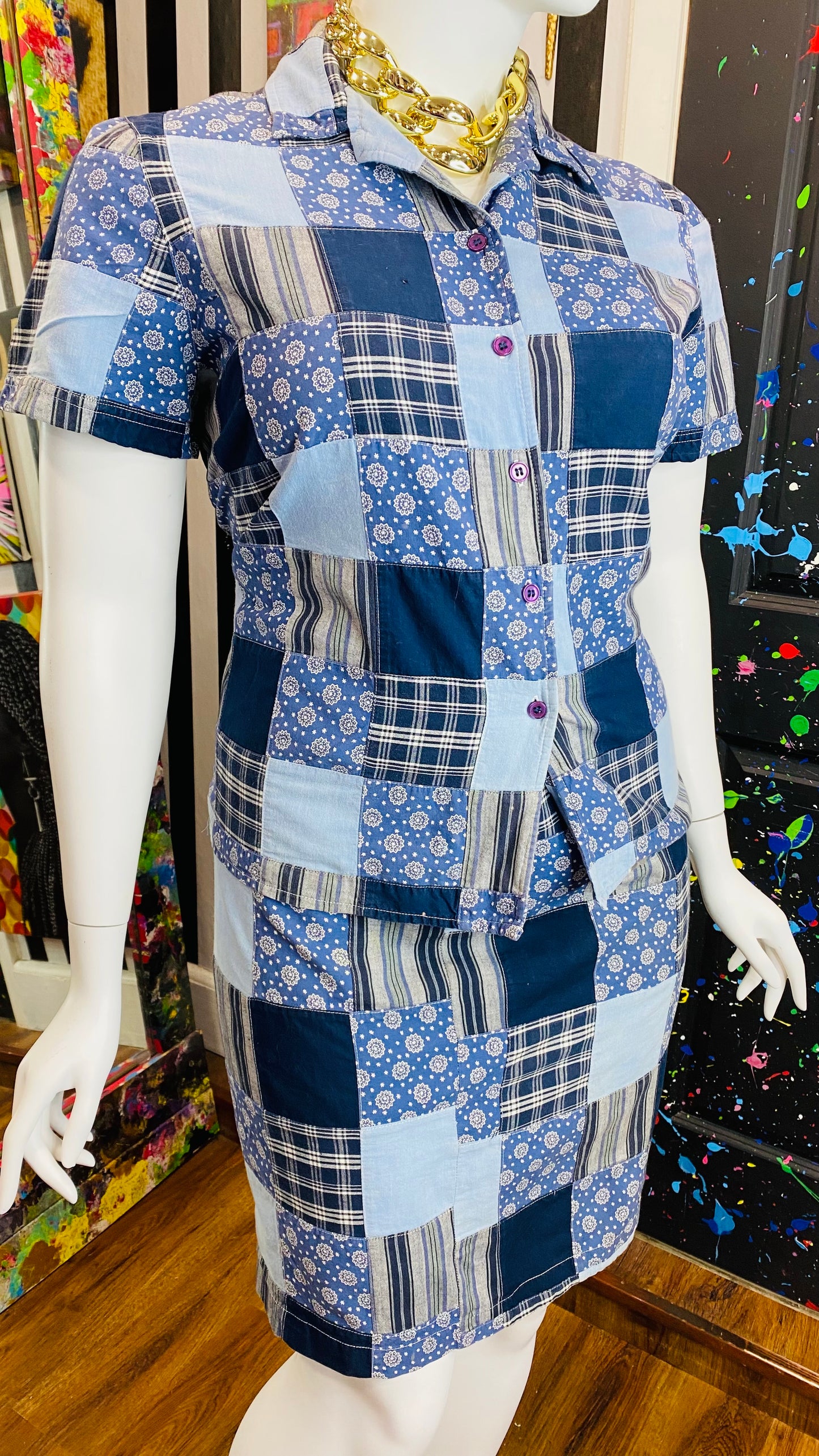 Vintage Patchwork Skirt Set (16)