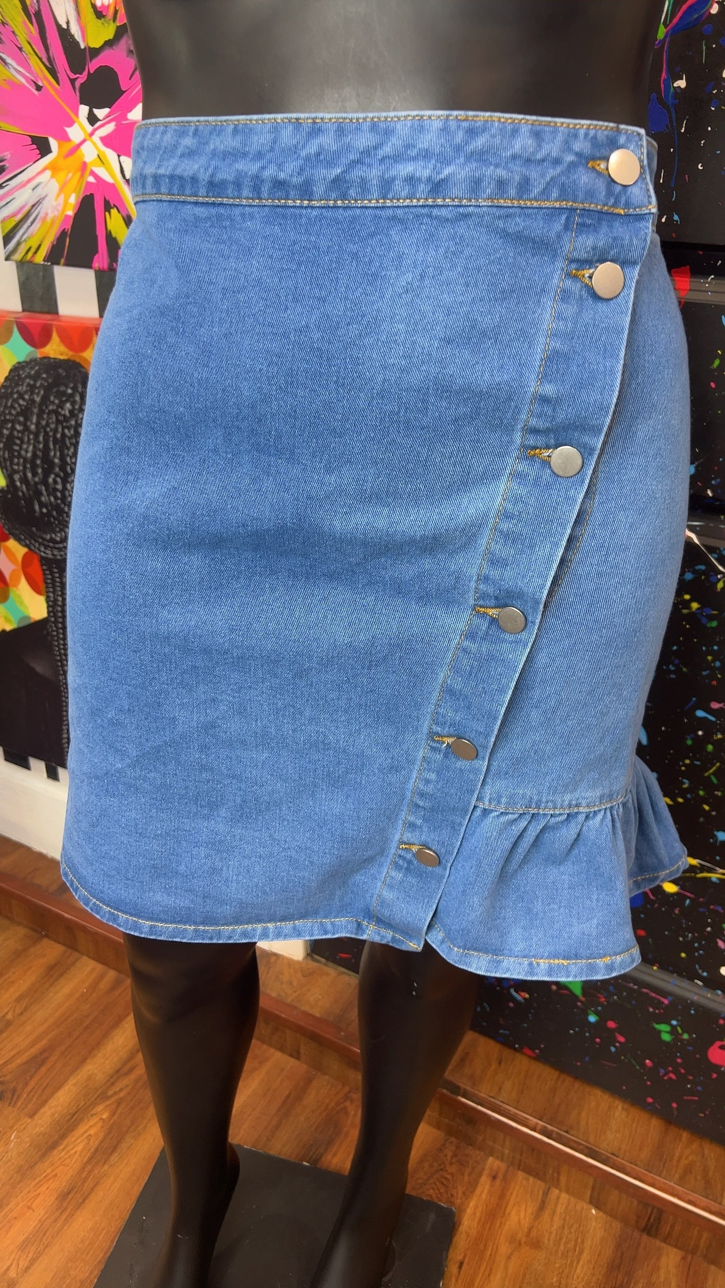 Vintage Denim Unique Skirt (18/20)
