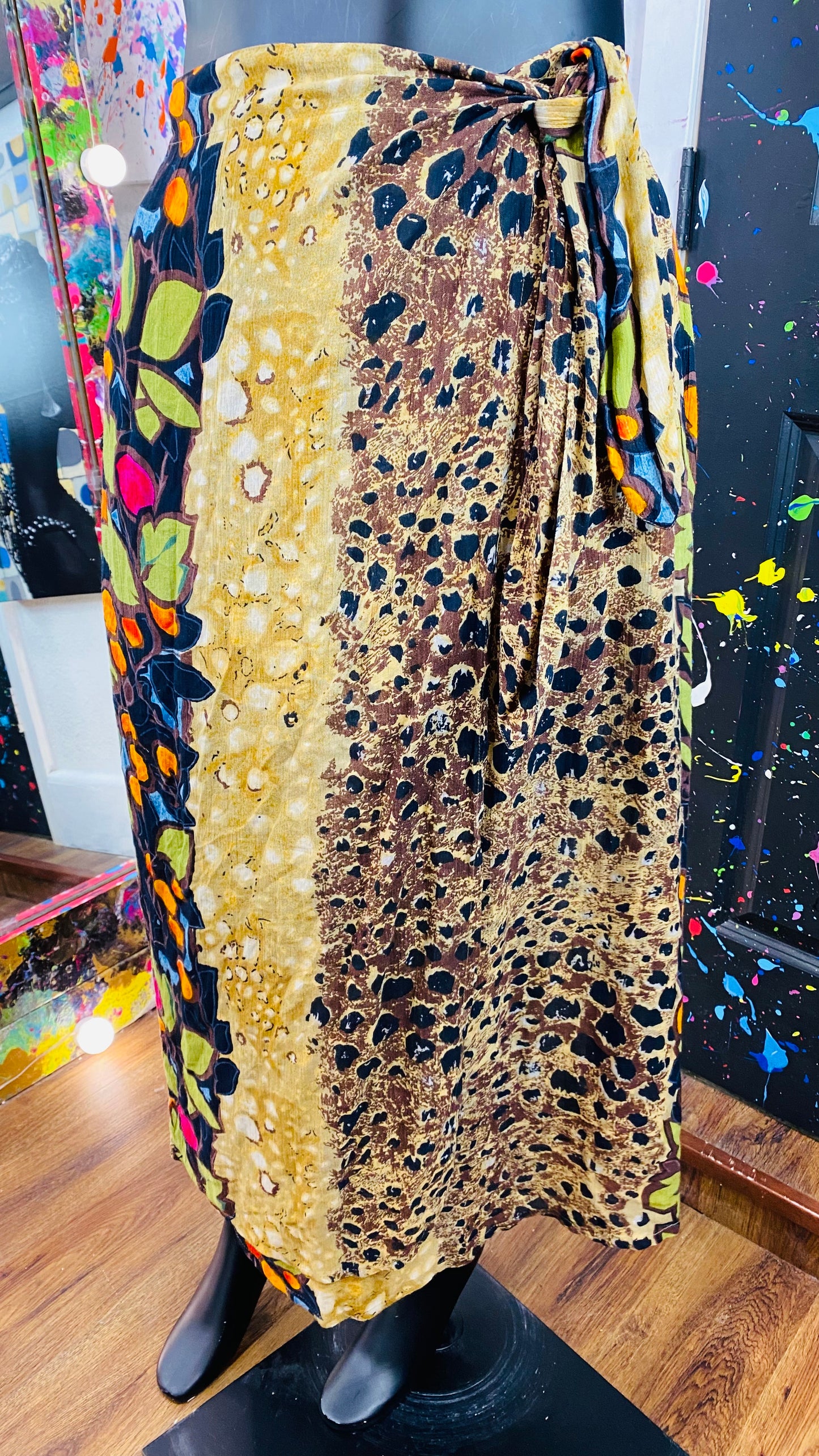 Vintage Floral Wrap Skirt