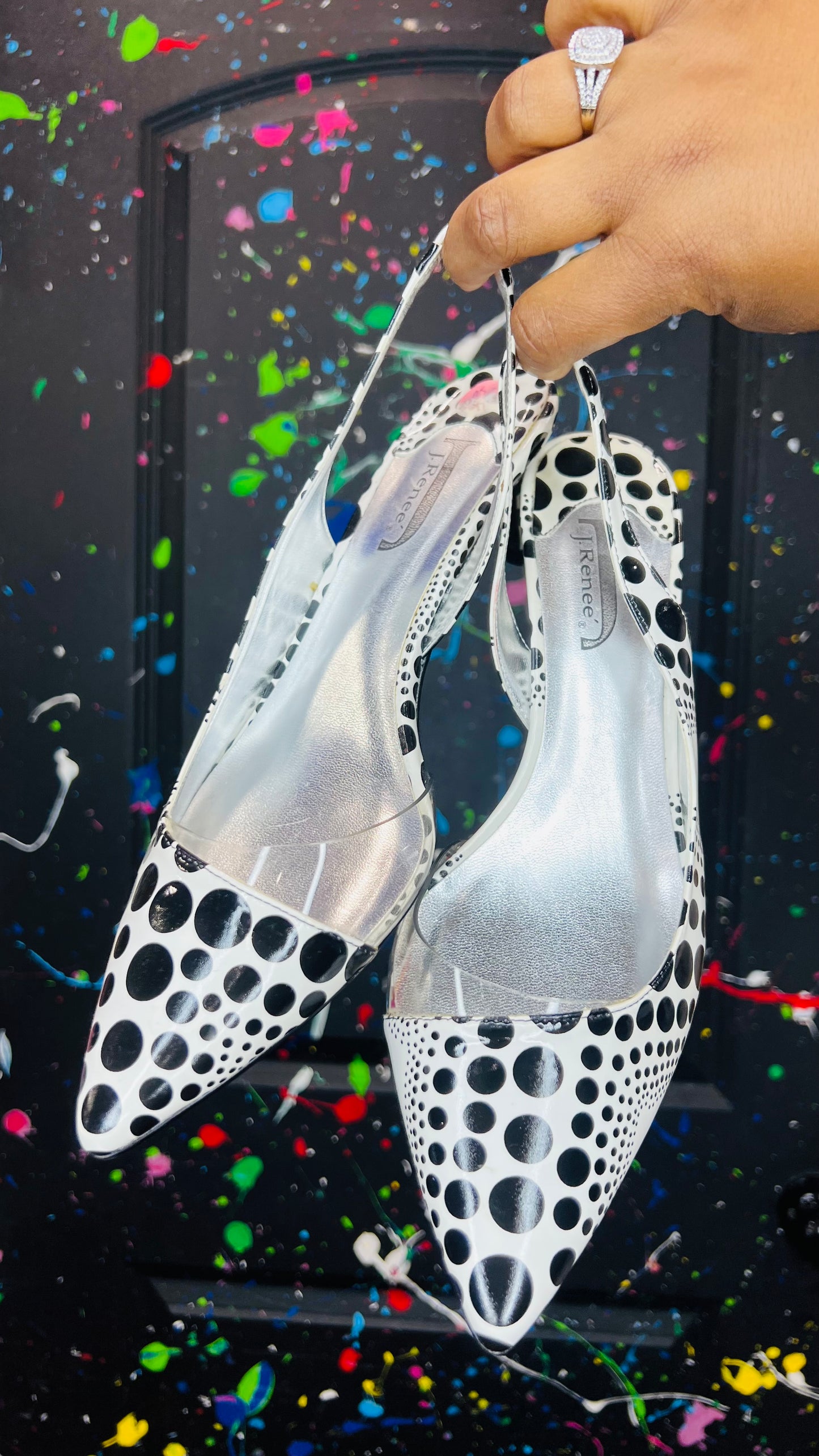 Vintage Polka Dot Sling Back Heels - Never Worn(10)