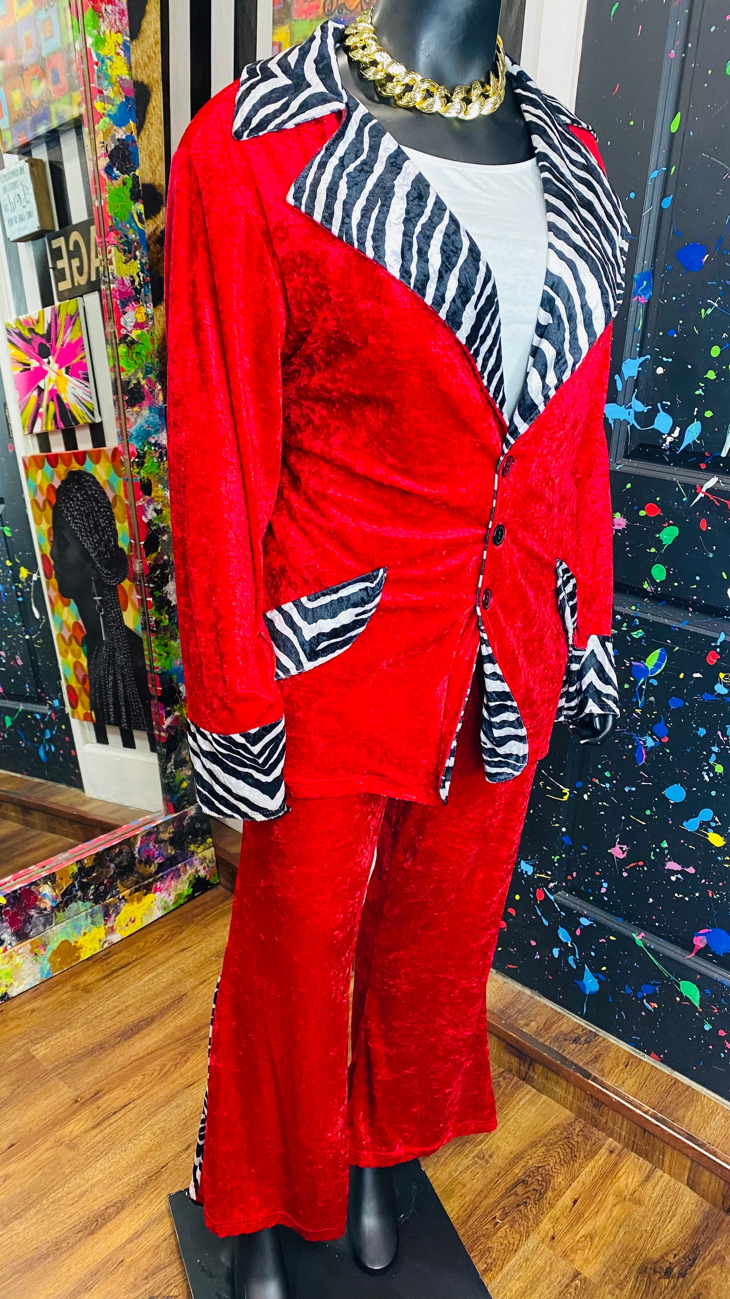 Red & Zebra Pants Set (22)