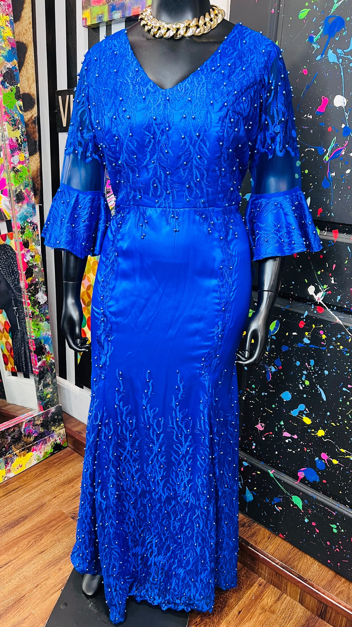 Jewel Blue & Sheer Formal Dress (14)