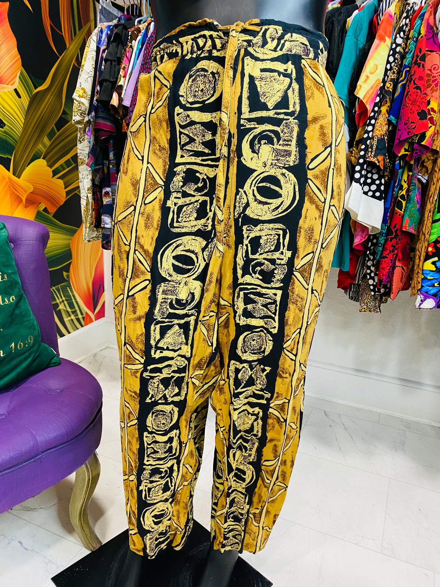 Vintage Tribal Print Pants