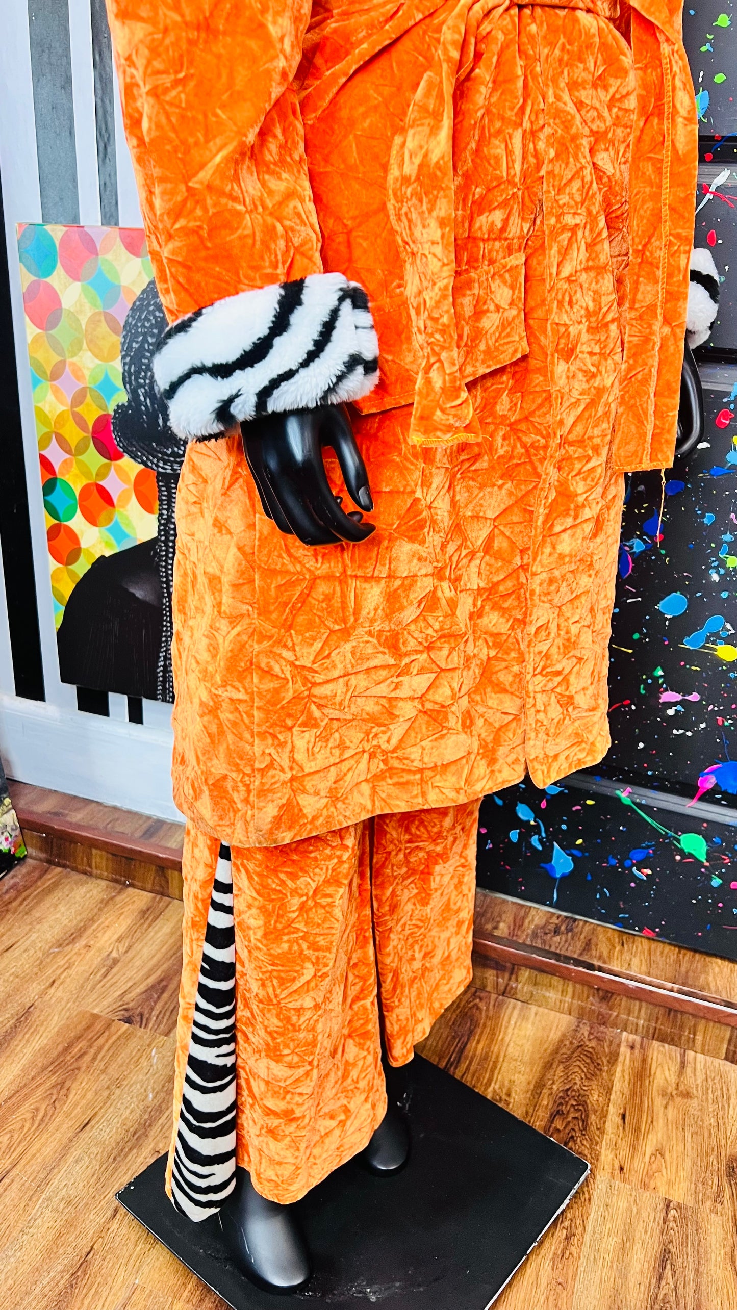 Orange & Zebra Bell Bottom Pants Suit (14)
