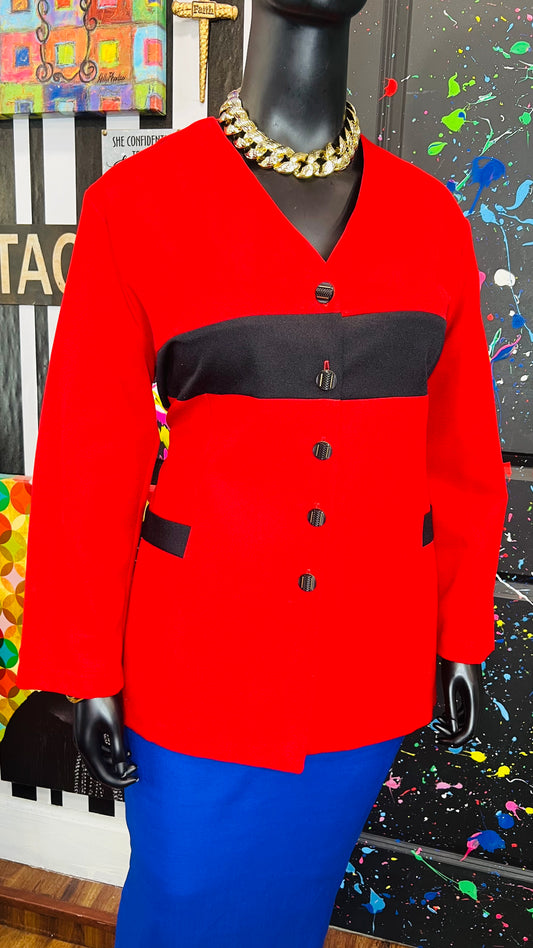 Vintage Black & Red Blazer (18/20)