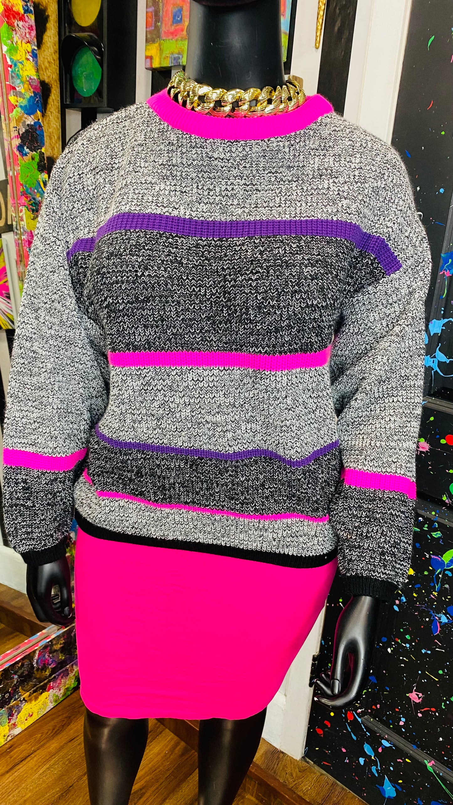 Plus Size Vintage Knitted Pink (24)