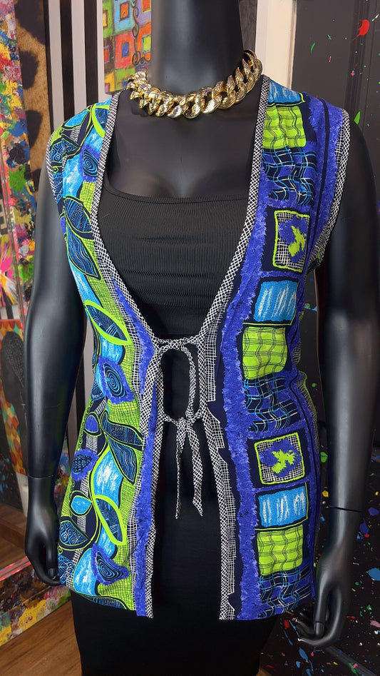 Vintage Rayon Abstract 90’s Vest (22)