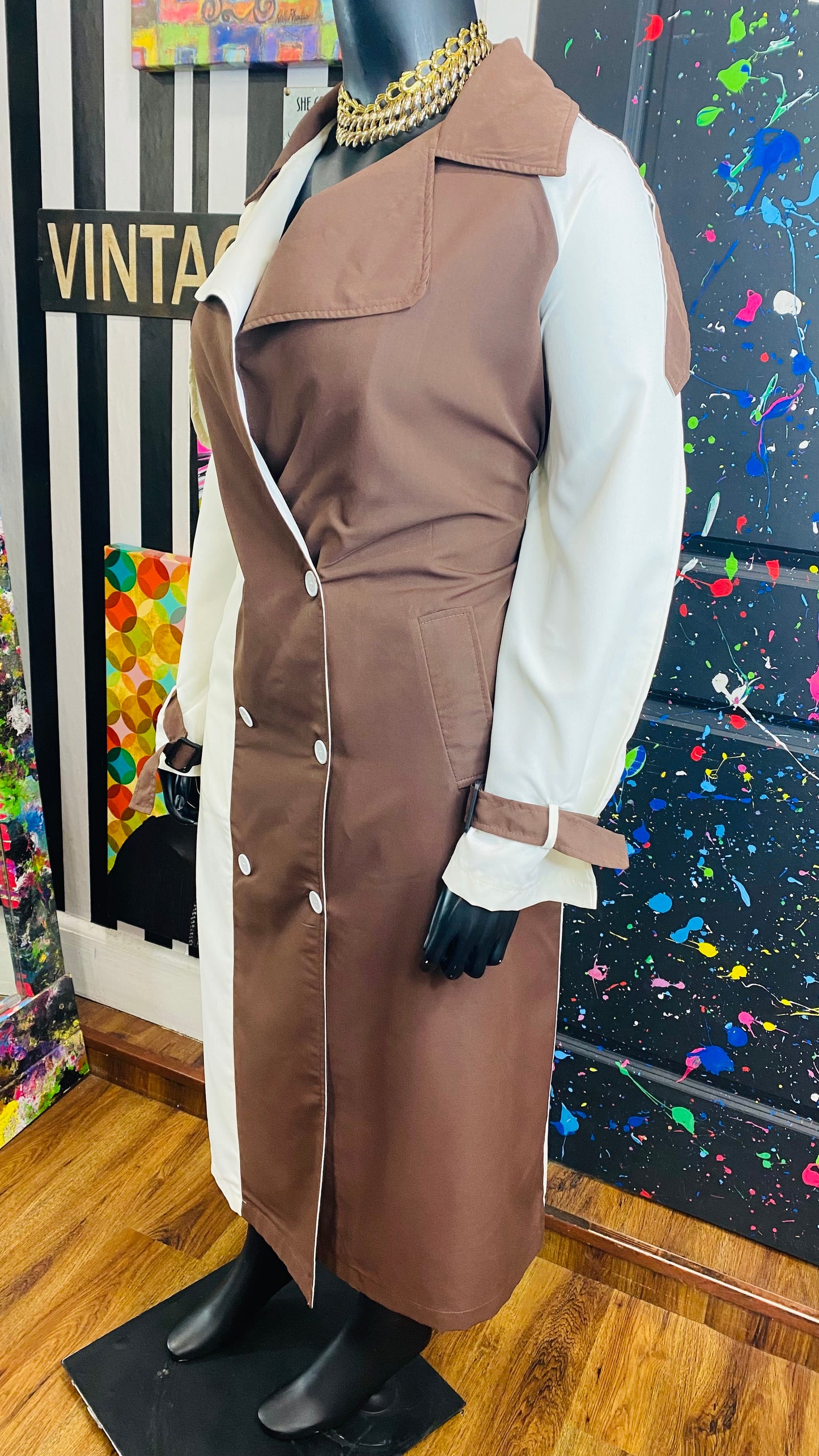 Modern Light Brown & Beige Trench Coat (22)