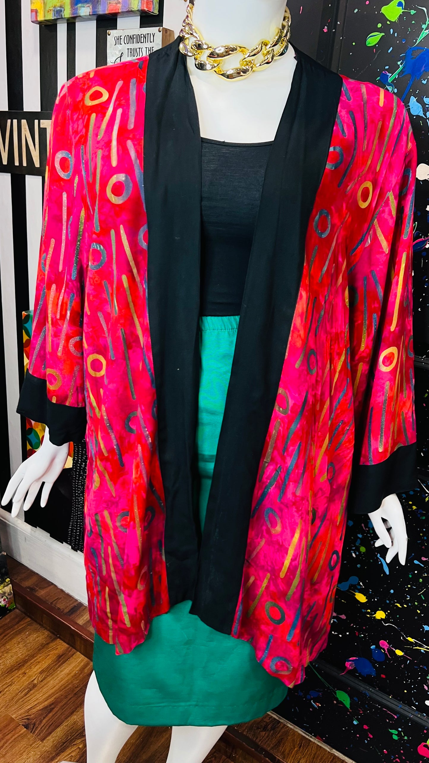 Rayon Abstract Duster (OS)