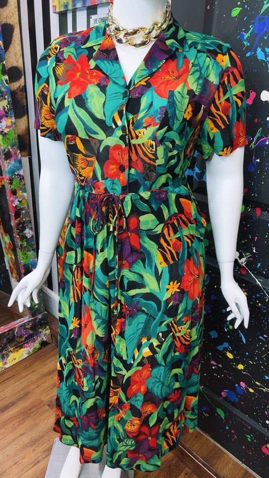 Vintage Carole Little Tropical Skirt Set (14/16)