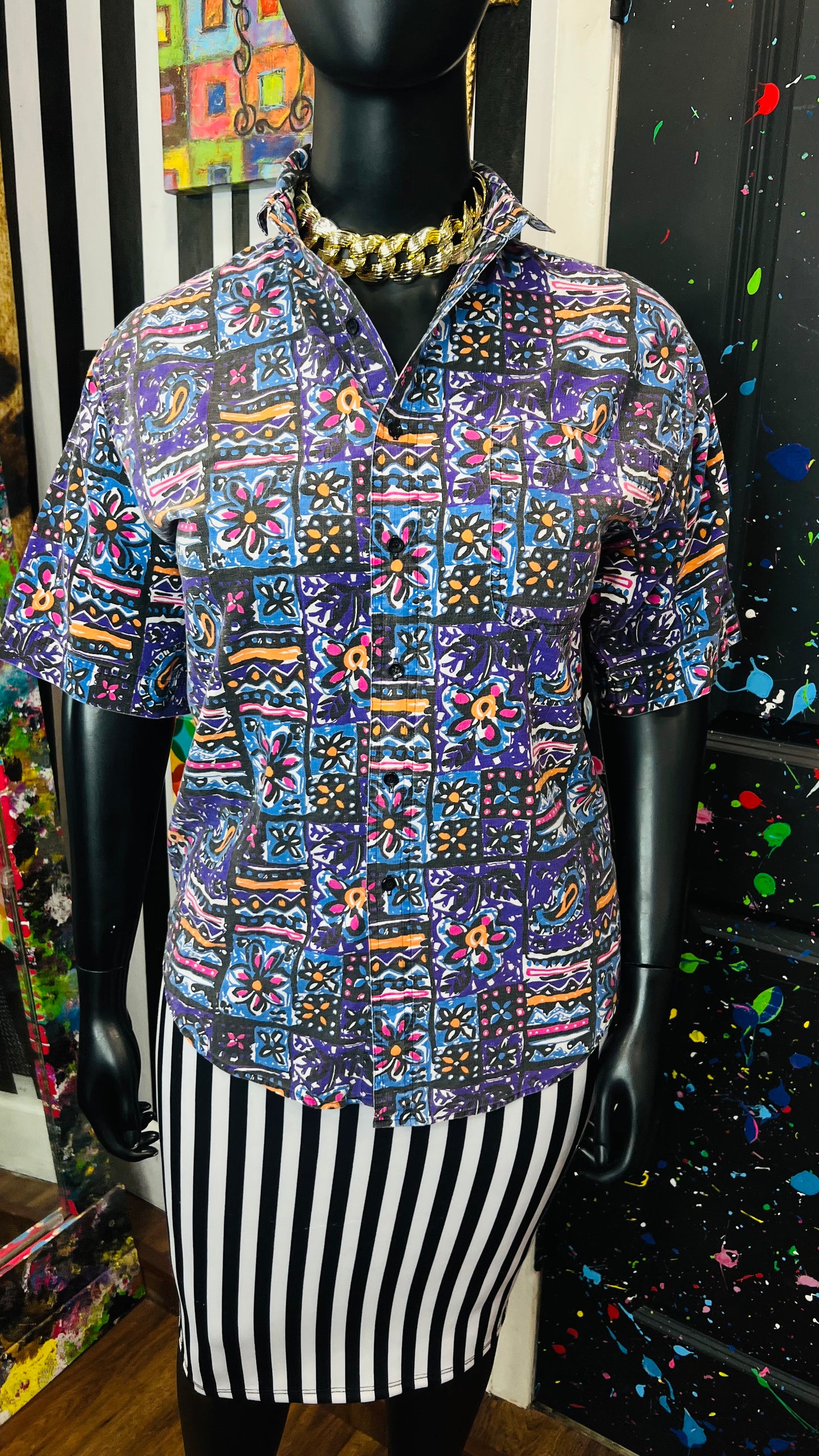Vintage 80’s/90’s Abstract Blouse (12)