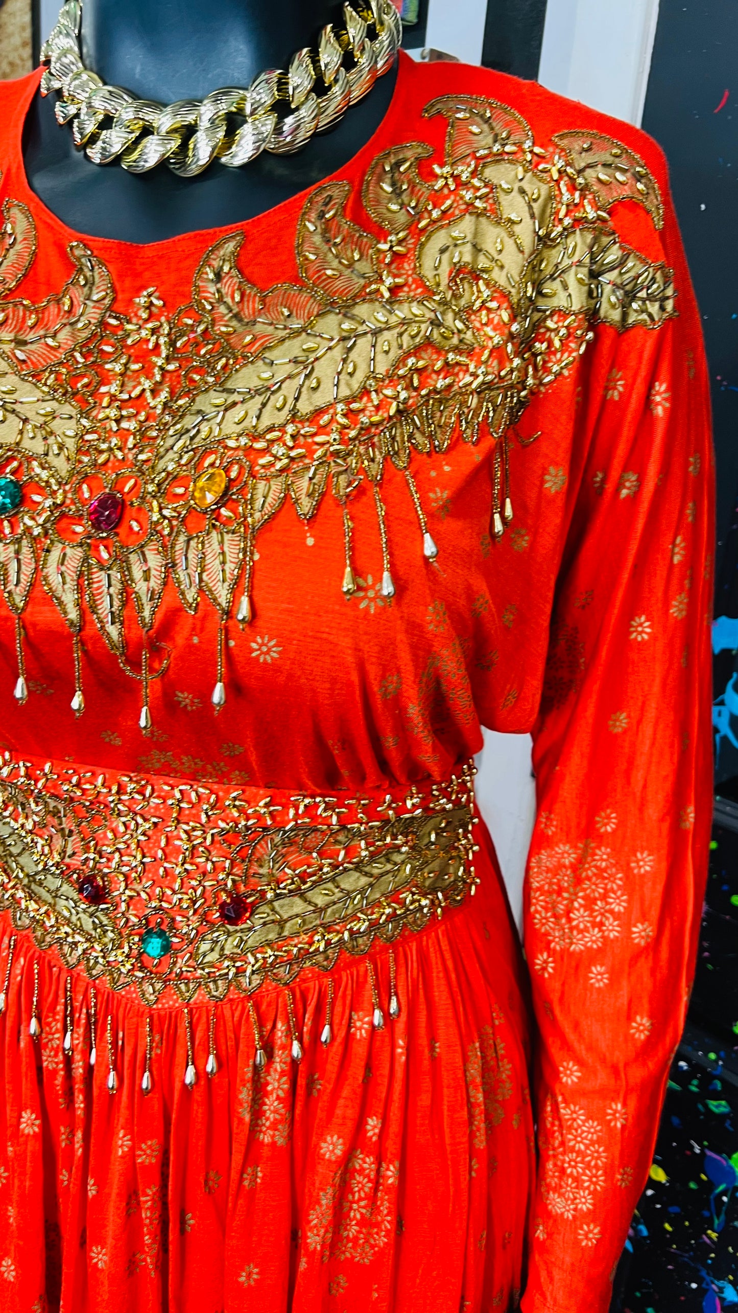 Vintage Beaded & Jewel Skirt Set (16)