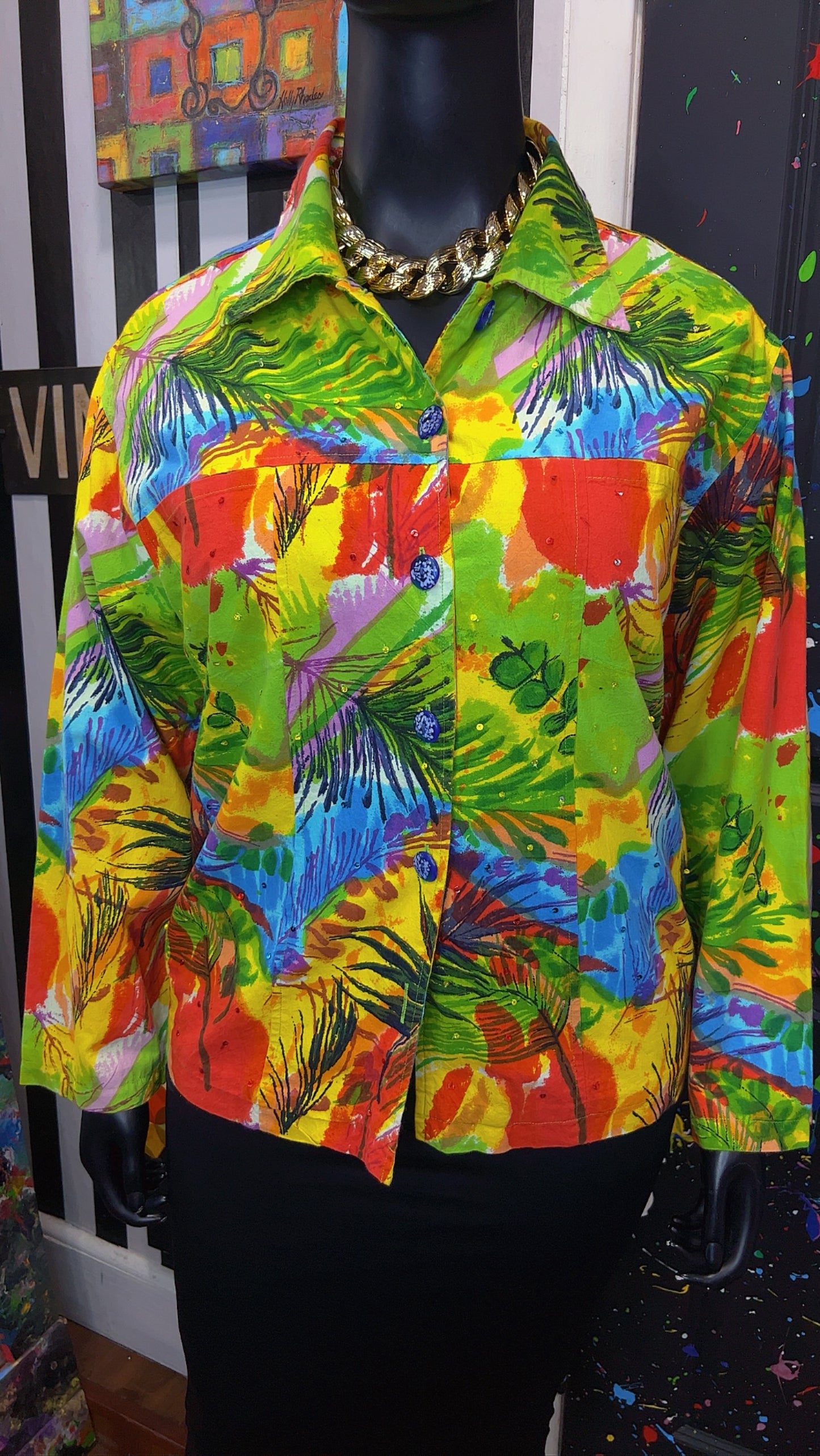Vintage Floral Sequin Jacket (24)