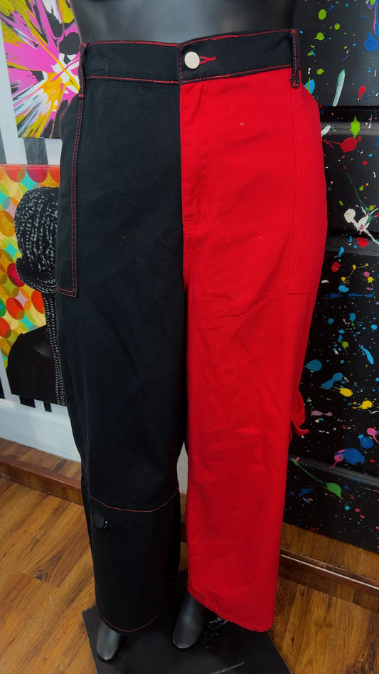 Colorblock Wide Leg Jeans (22)