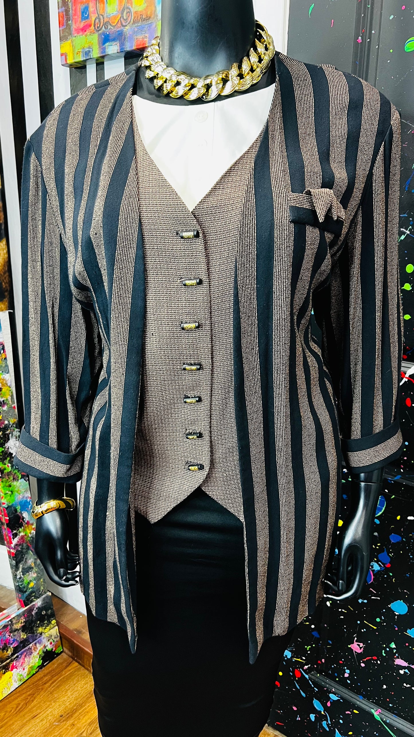 Vintage Blouse w/ Built in Vest (22W)