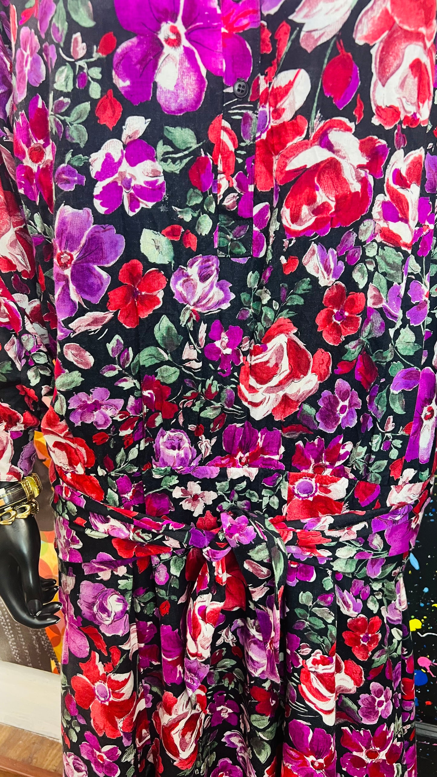Vintage Carole Little Drop Waist Tie Dress (14)