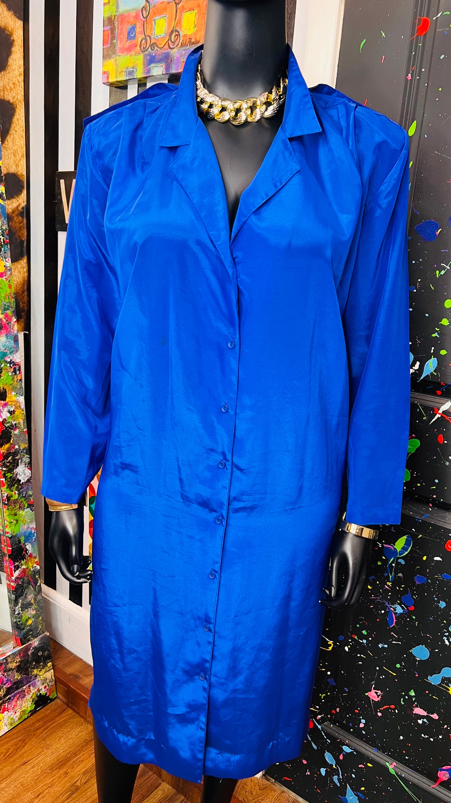 Vintage Cobalt Blue Dress (16)