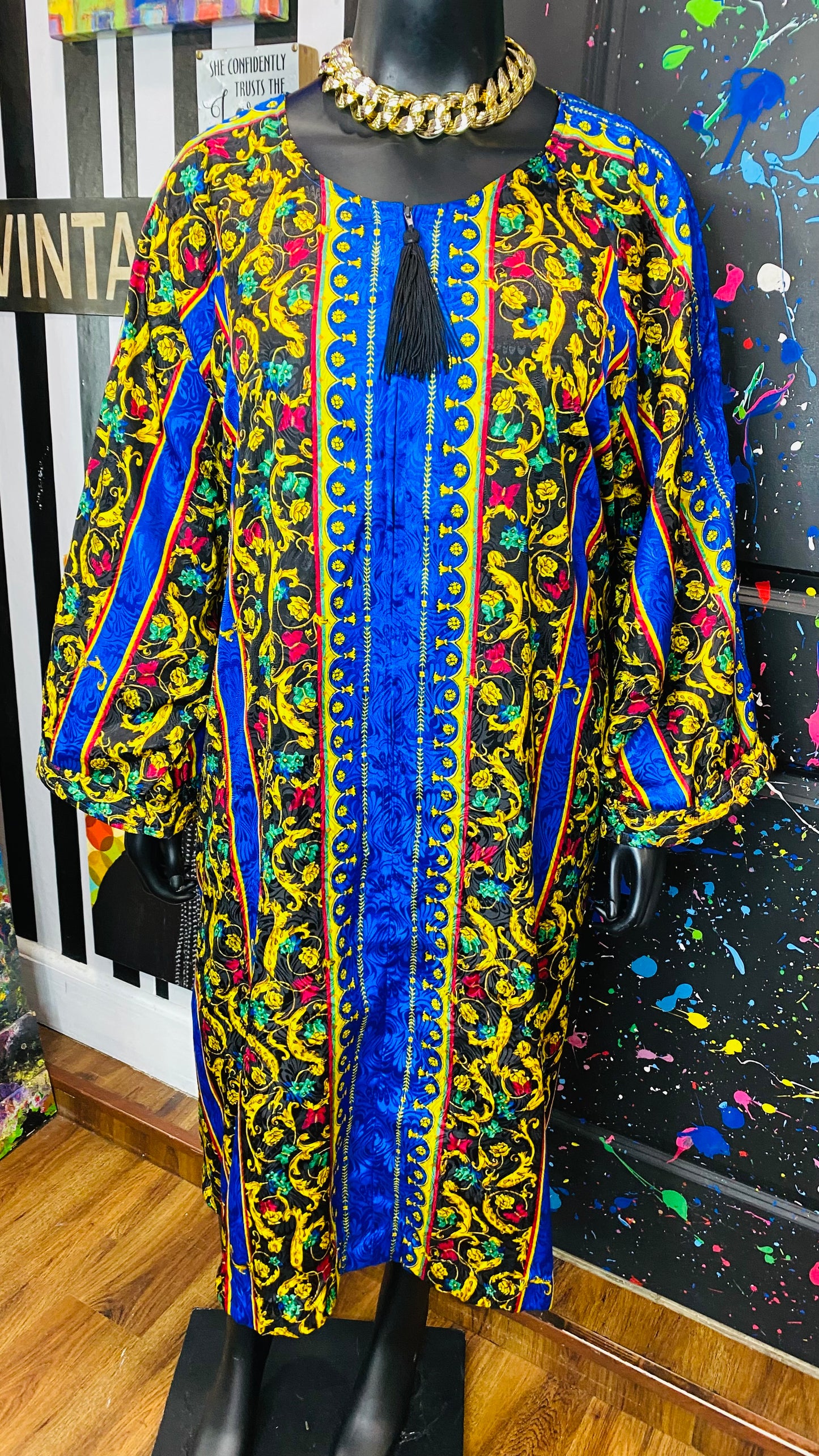 Vintage Tassle Zipper Gown (OS)