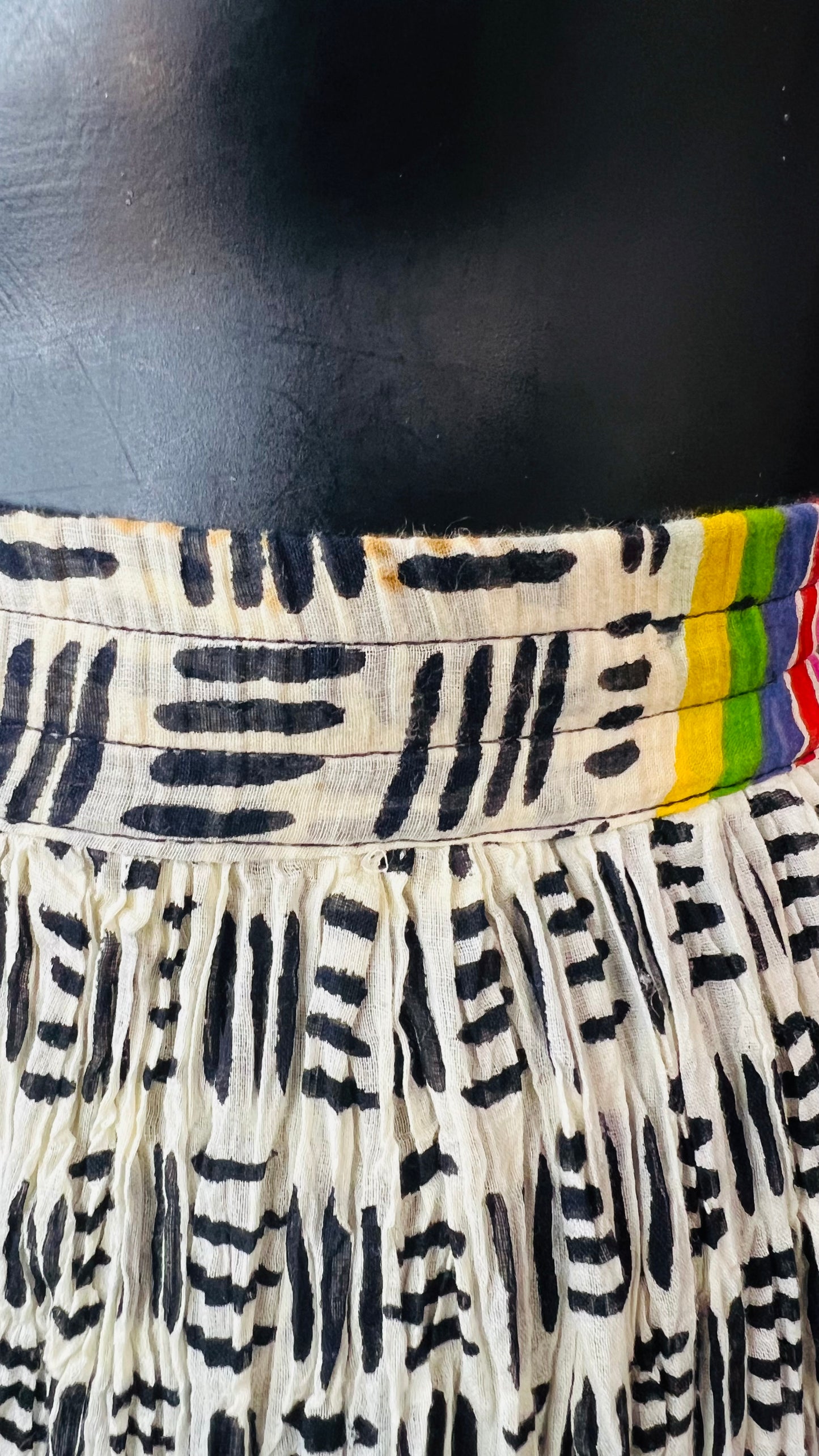 Vintage Abstract Rayon Skirt (16)